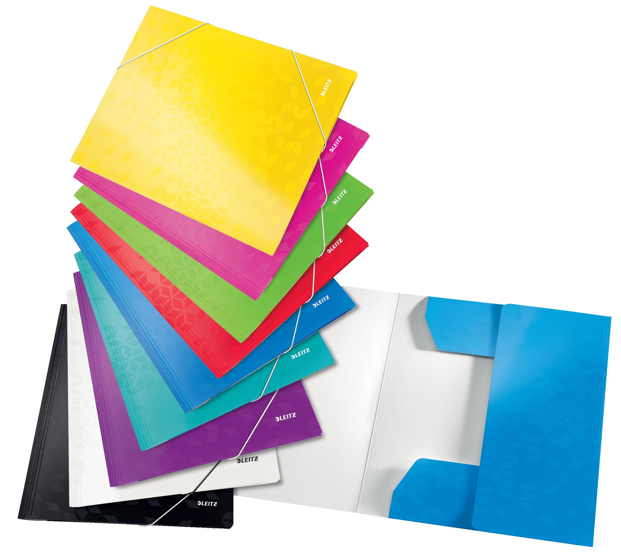leitz-wow-3-klappen-mappe-39820095-schwarz-a4-f-r-bis-zu-150-blatt-mit-gummizug image 5