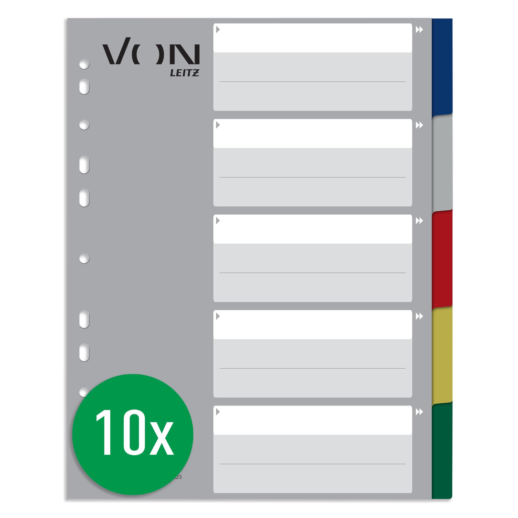 von-leitz-10er-pack-register-a4-6-teilig-mehrfarbig-pp-extra-breit-11-loch image 7