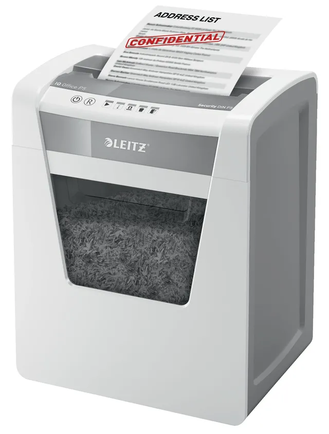 leitz-iq-office-p5-aktenvernichter-mikroschnitt-wei image 1