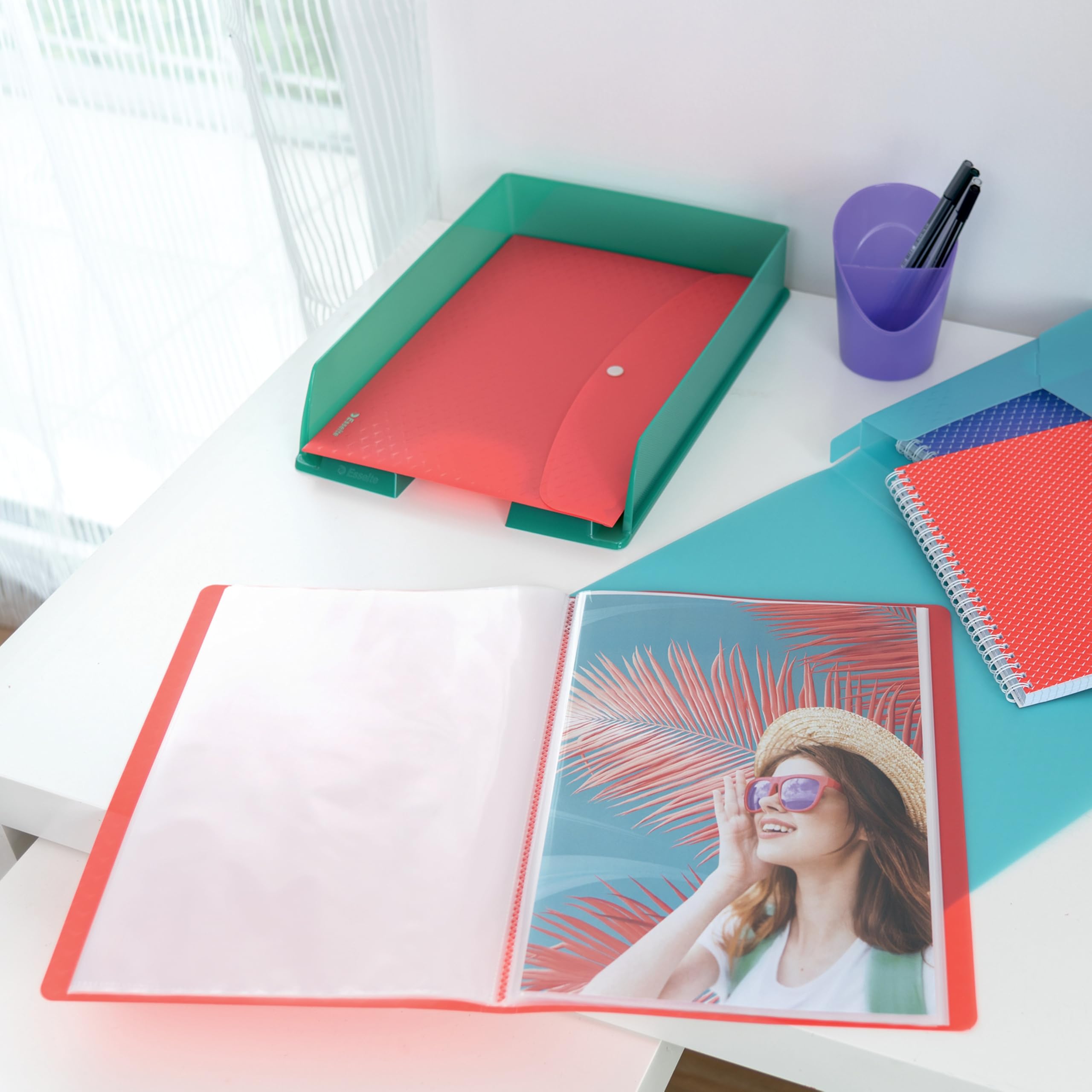 esselte-colour-breeze-briefablage-a4-stapelbar-10er-pack-mehrfarbig-626276 image 5