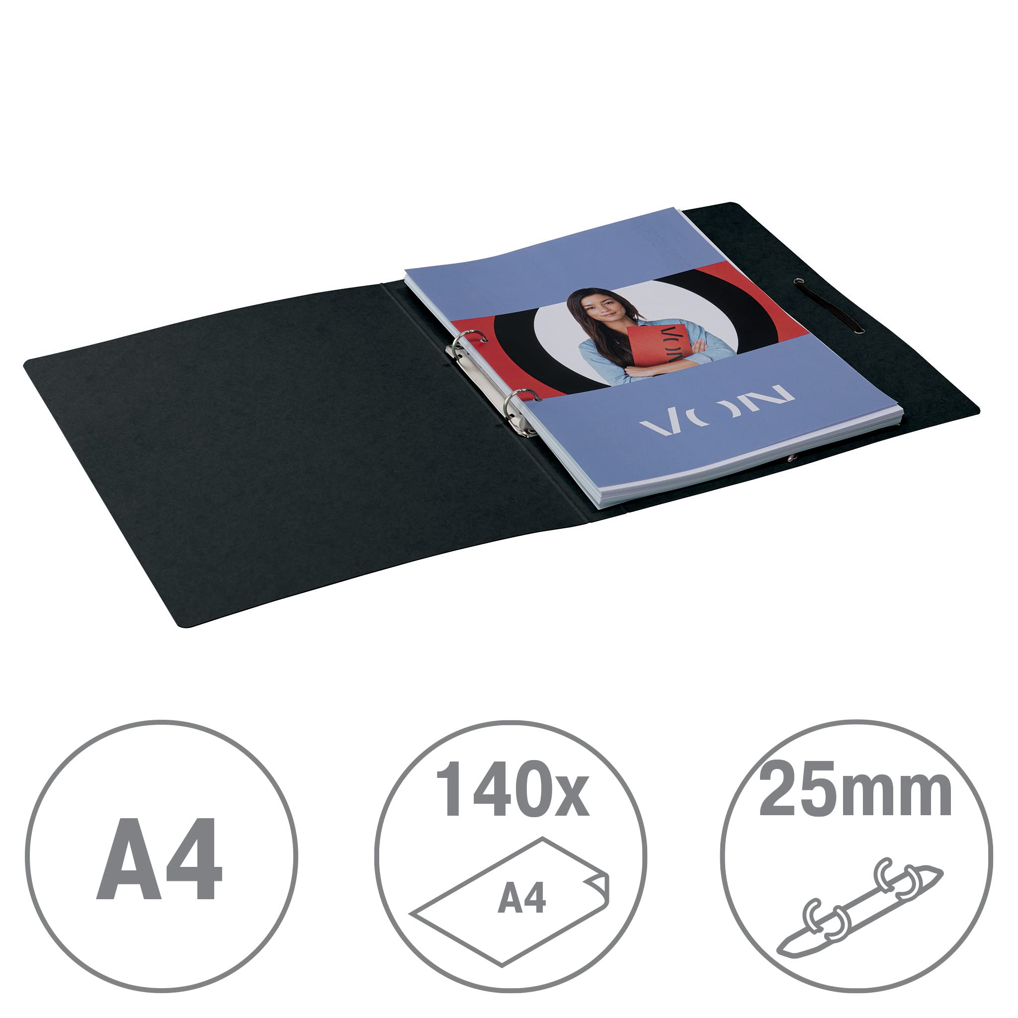 leitz-von-ringbuch-a4-2-ringe-25-mm-schwarz-5-st-ck-30120095 image 2