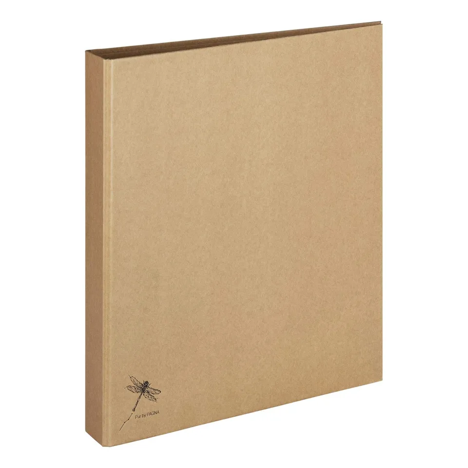 pagna-pur-ringbuch-a4-2-ring-kraftpapier-natur-13-mm-mechanik image 1