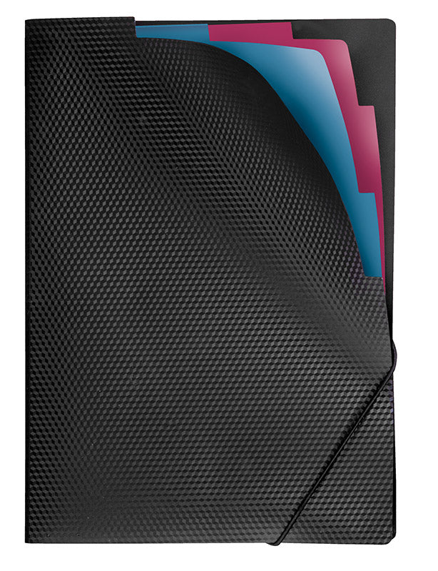 veloflex-diamond-registermappe-din-a4-pp-3-fach-schwarz-mit-gummizug image 2