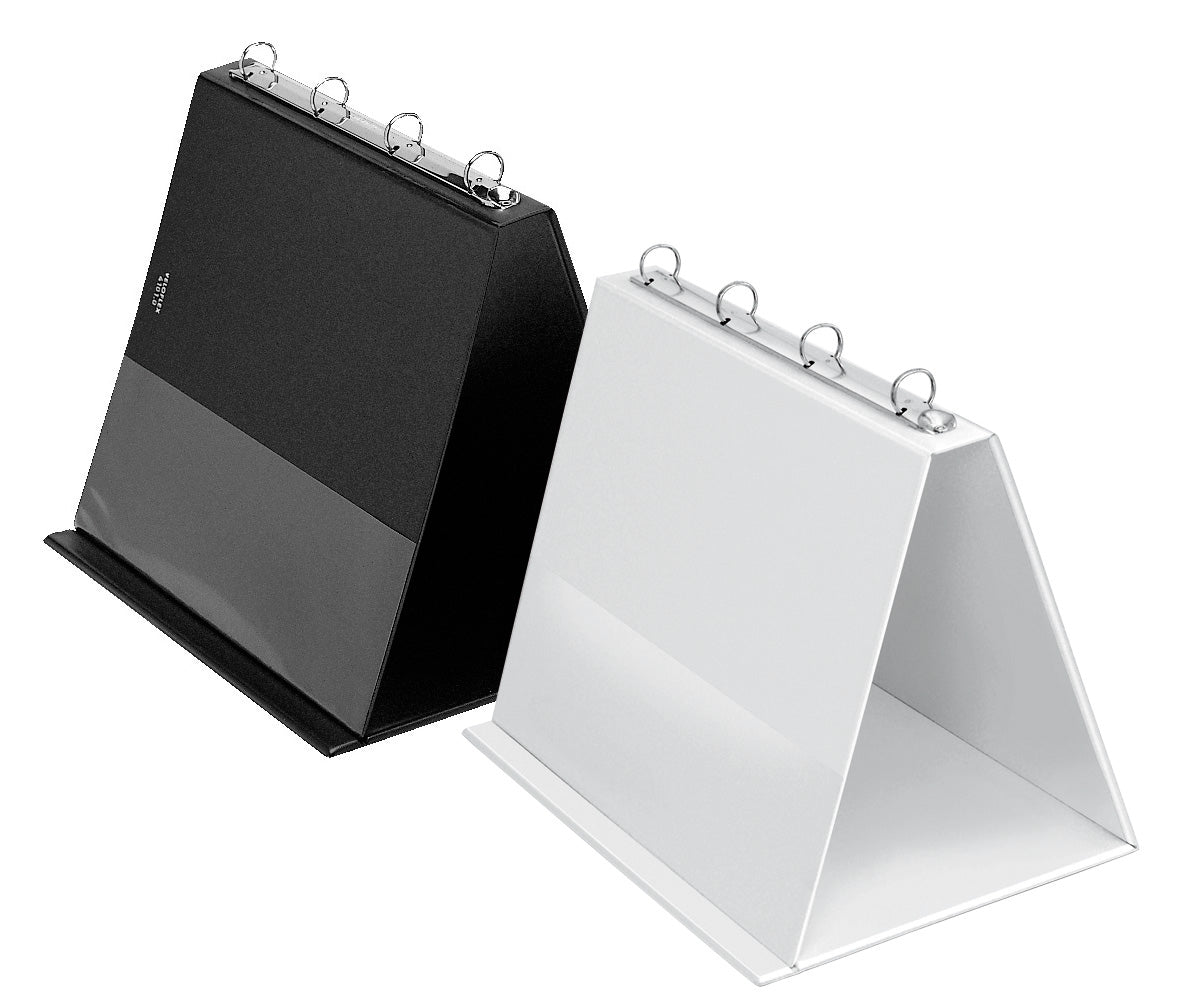 veloflex-tisch-flip-chart-din-a4-quer-pvc-4-ring-20-mm-schwarz image 1