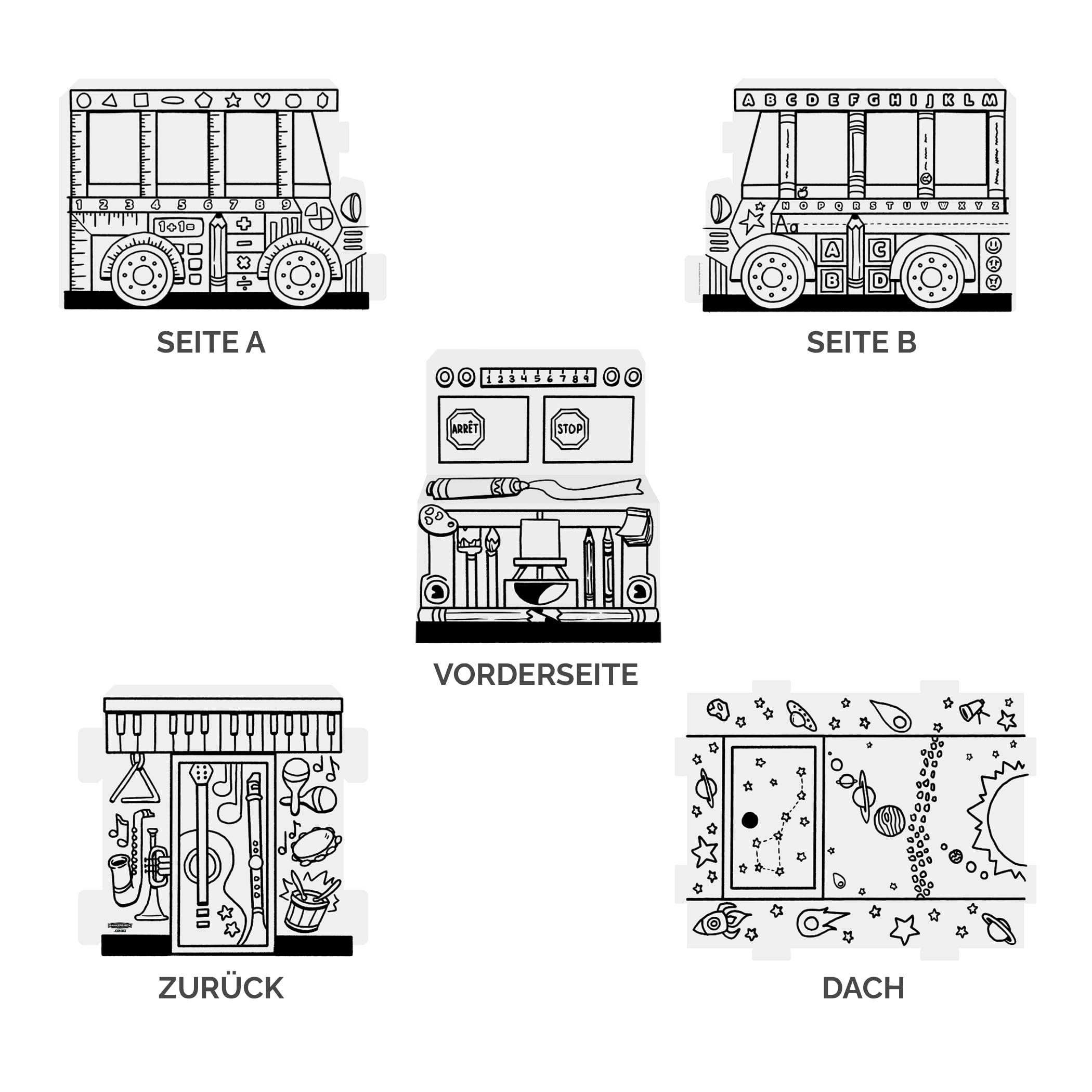 bankers-box-colour-in-schulbus-spielhaus-114-3-cm-ausmalbares-papp-spielhaus-ab- image 4