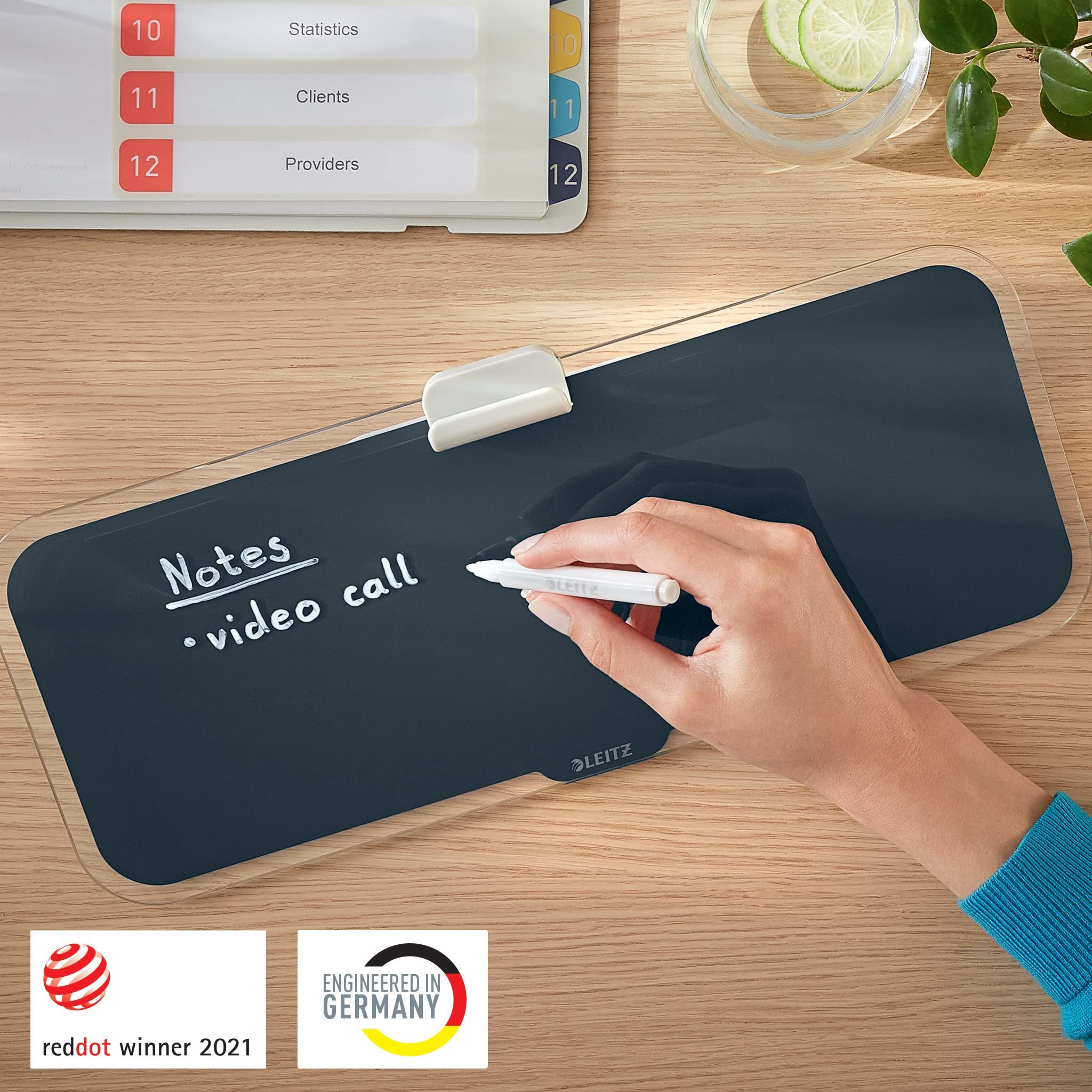 leitz-cosy-desktop-memoboard-mit-glasoberfl-che-samtgrau-52690089 image 5