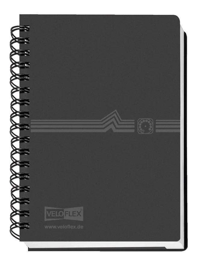veloflex-telefonbuch-din-a7-pp-mit-spiralbindung-und-12-teiligem-register-schwar image 1