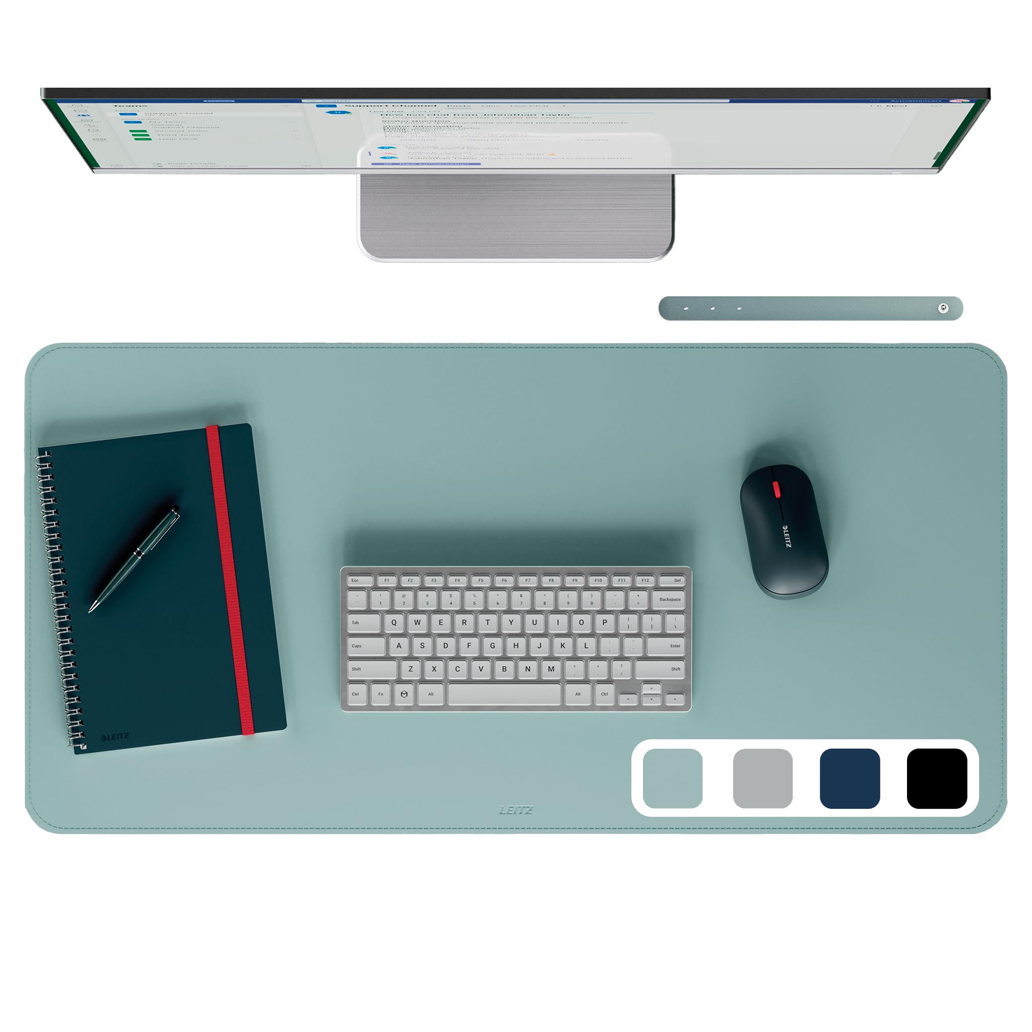 leitz-schreibtischunterlage-80-x-40-cm-mint-rutschfest image 1