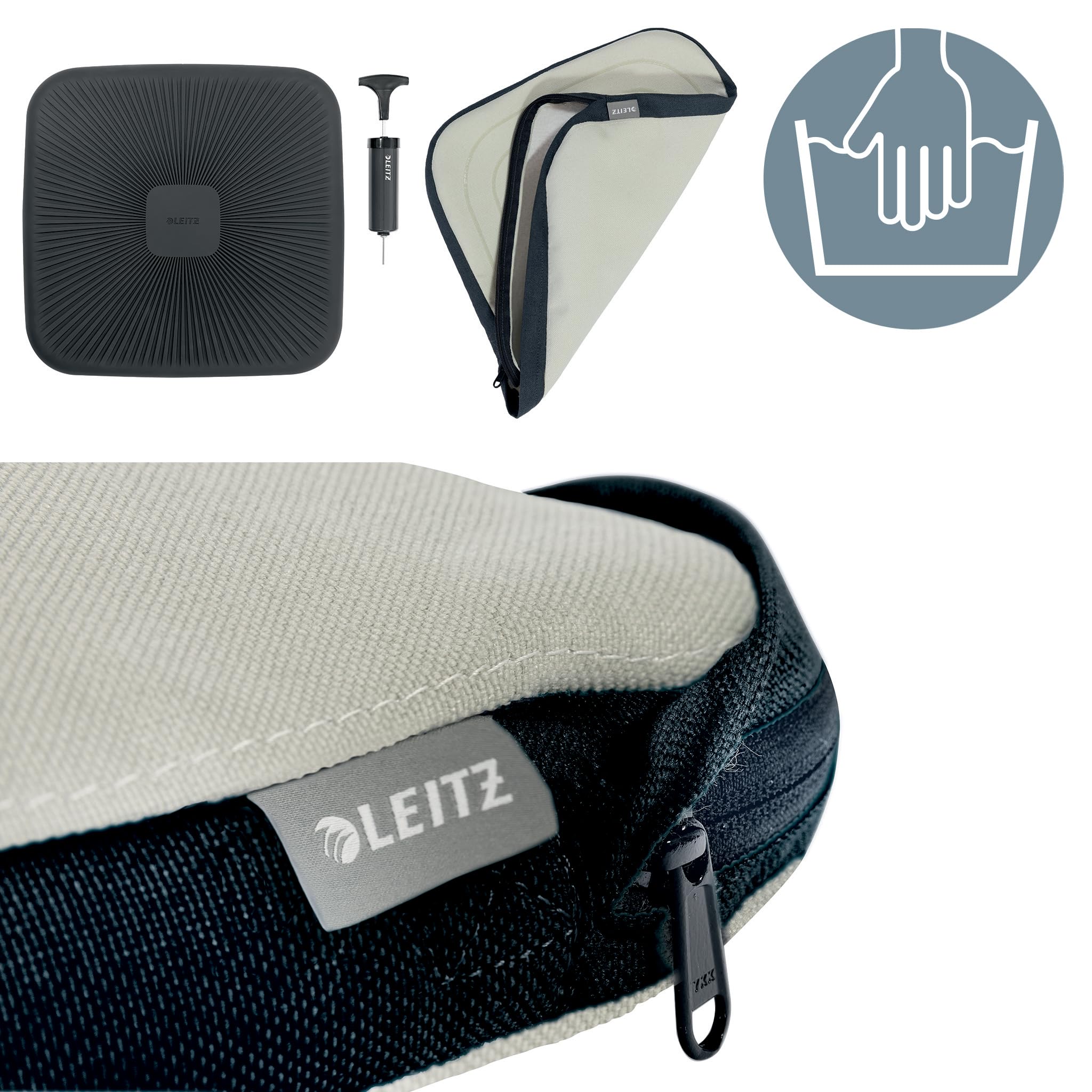 leitz-ergo-active-balance-sitzkissen-stoff-hellgrau-65400085 image 3