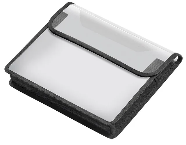 veloflex-velobag-sammelbox-din-a5-quer-pp-matt-transparent-mit-klettverschluss image 1