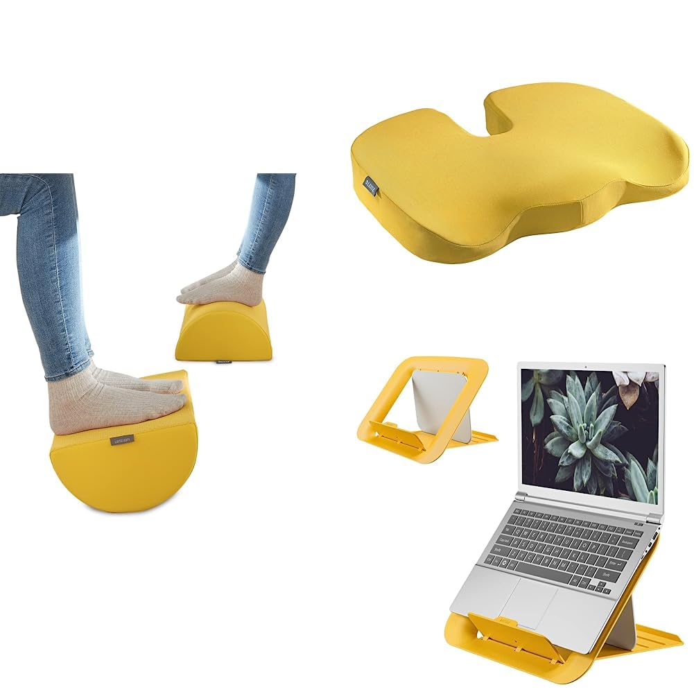 leitz-ergo-cosy-sitzkissen-355-x-455-mm-orthop-disches-schaumstoffkissen-in-gelb image 5