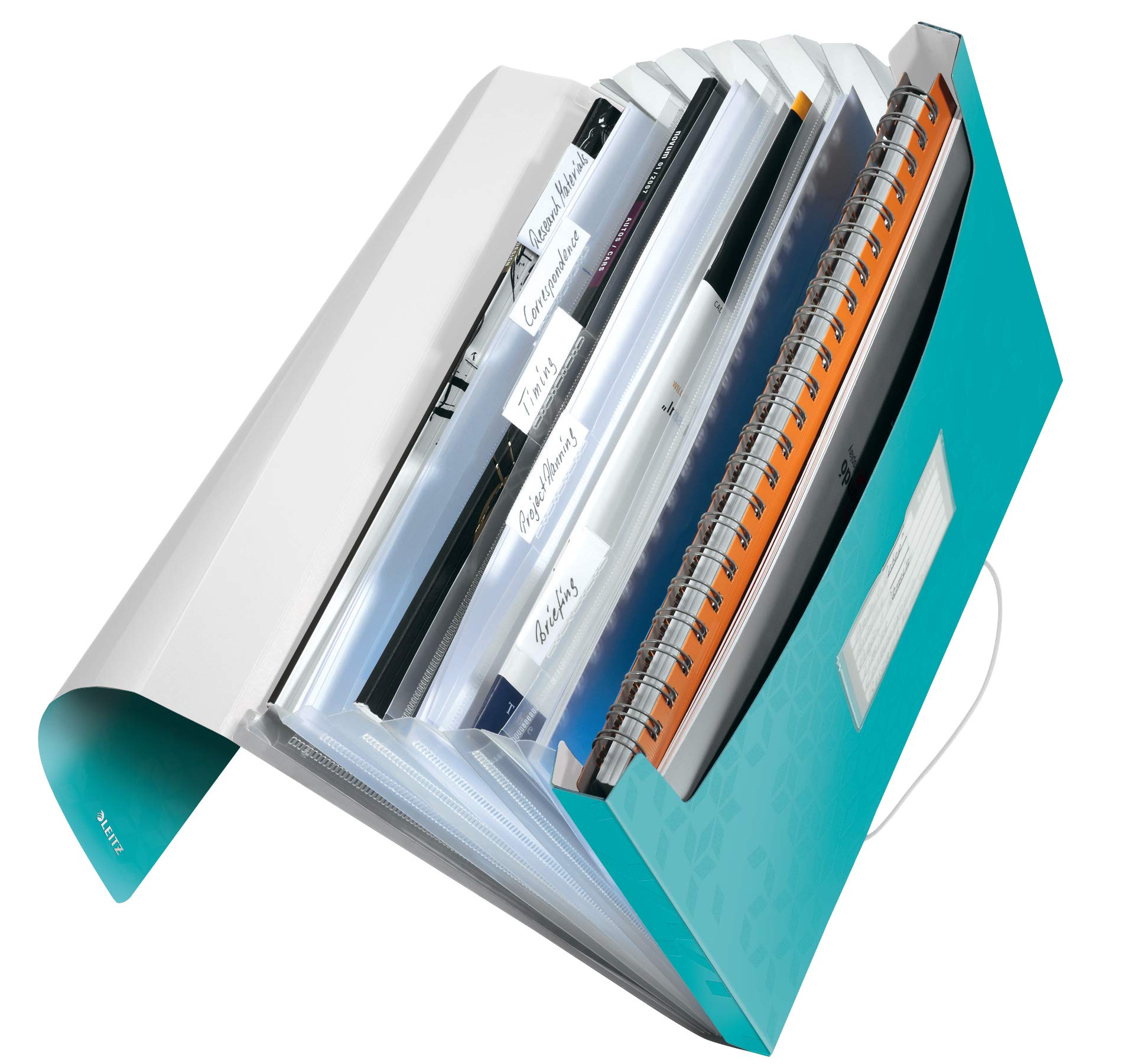 leitz-wow-f-chermappe-a4-6-f-cher-pp-eisblau-45890051 image 1