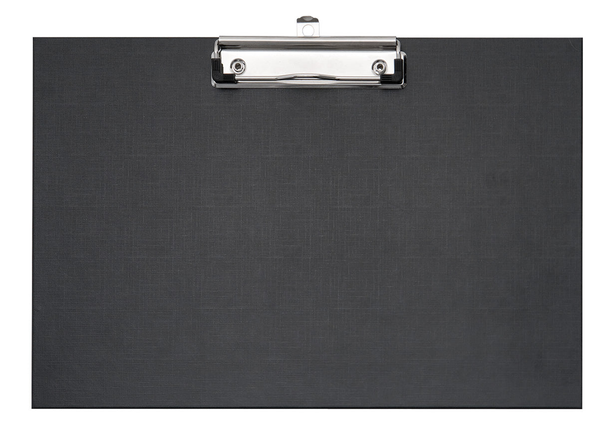 veloflex-schreibplatte-basic-din-a4-quer-pp-schwarz-mit-metallklemme image 1