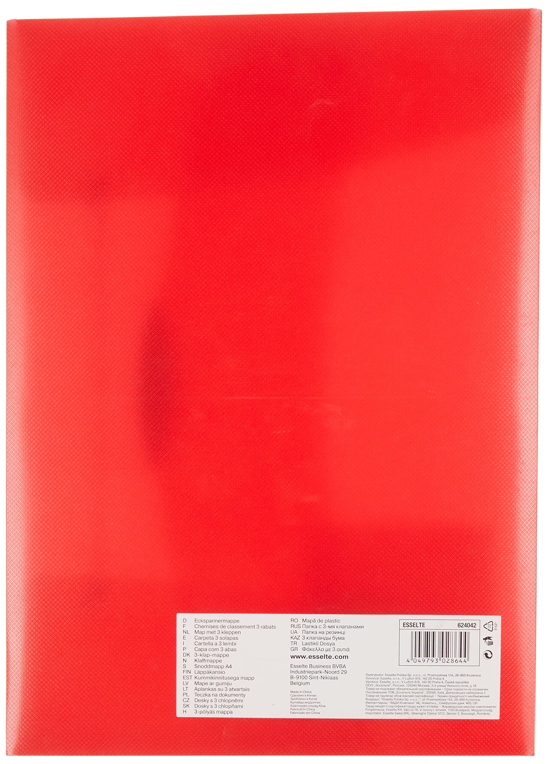 esselte-vivida-dokumentenmappe-din-a4-pp-rot-624042 image 2
