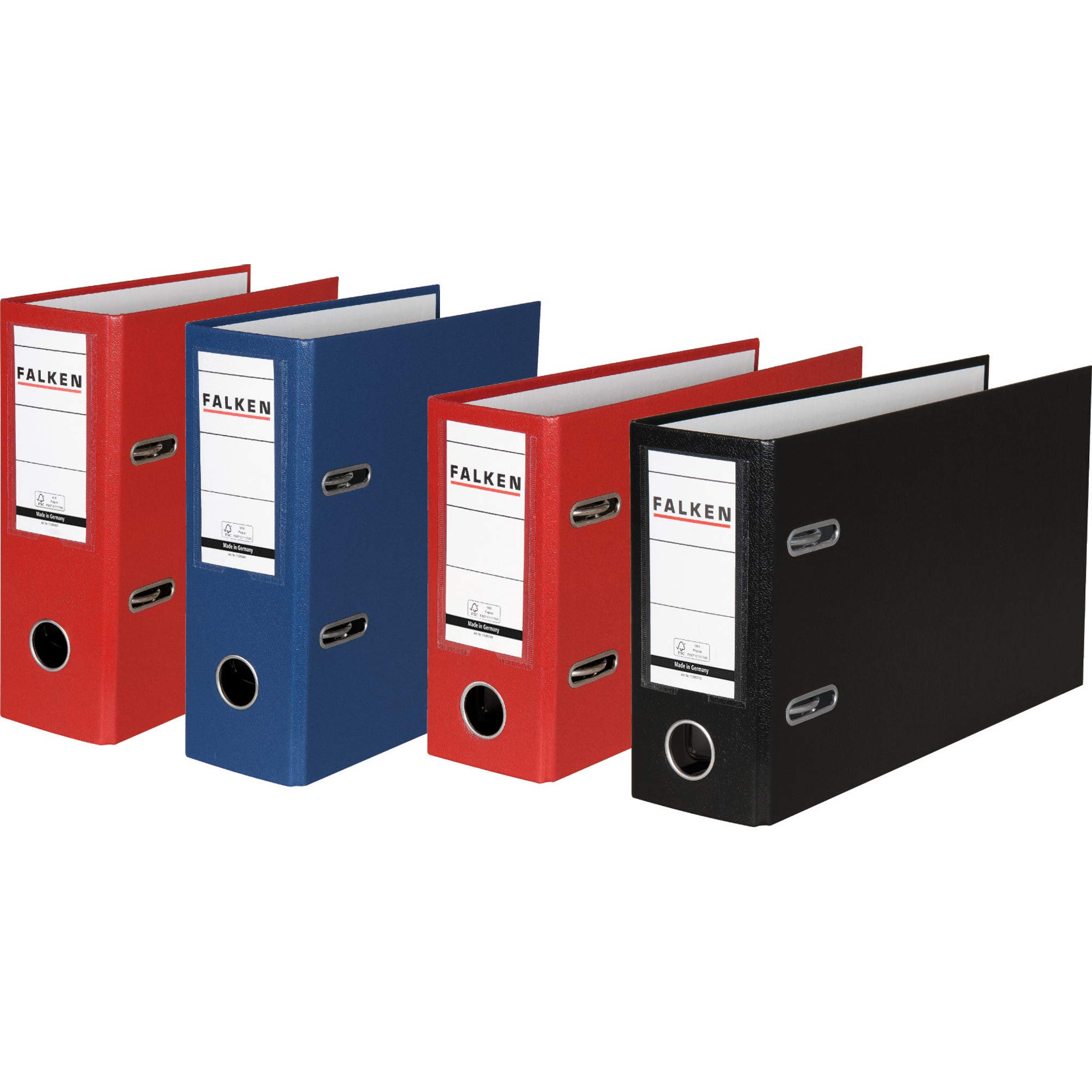 falken-pp-color-kunststoff-ordner-din-a5-quer-8-cm-rot-mit-wechselfenster image 2