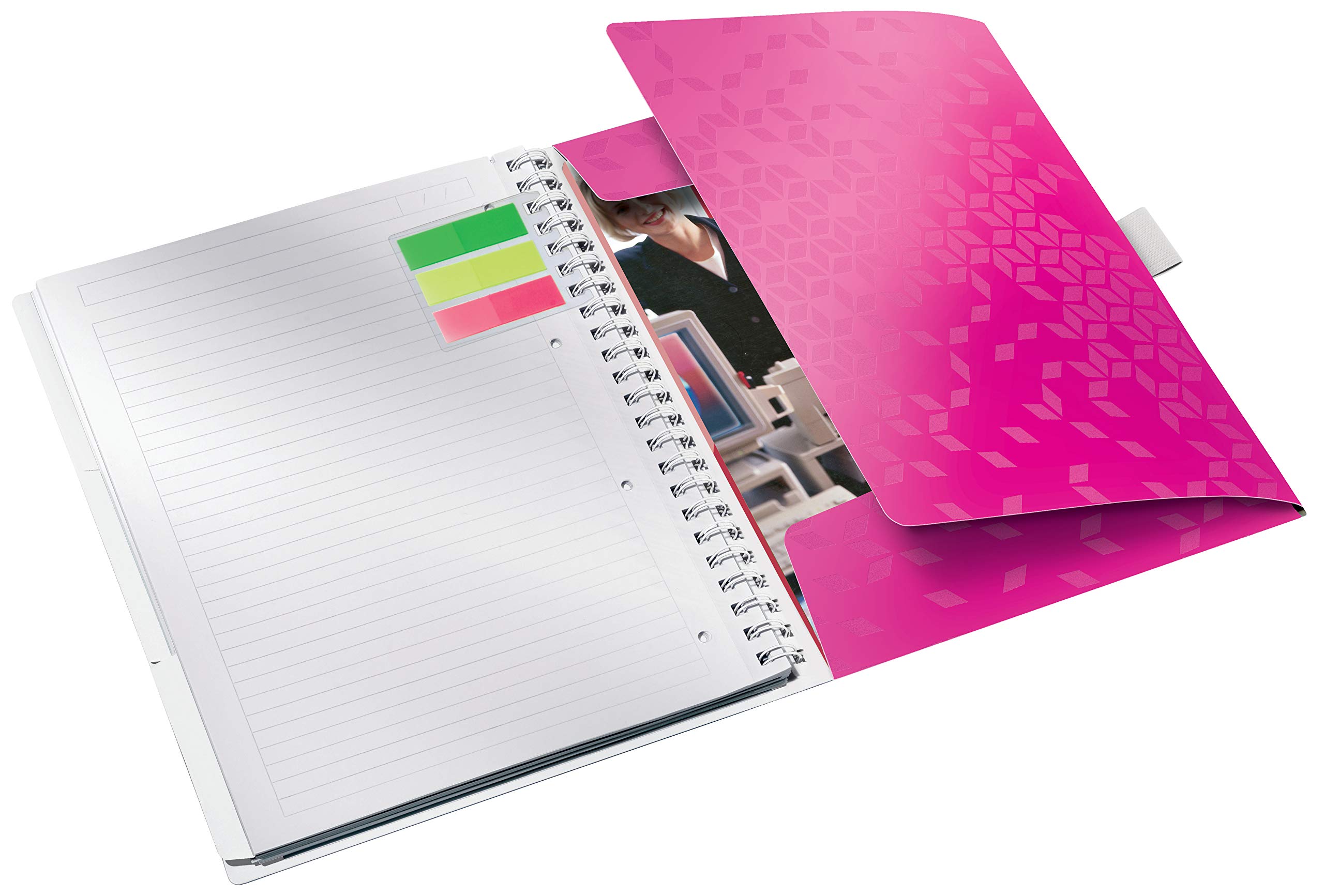 leitz-wow-be-mobile-kollegblock-a4-liniert-pink-metallic-46440023 image 2