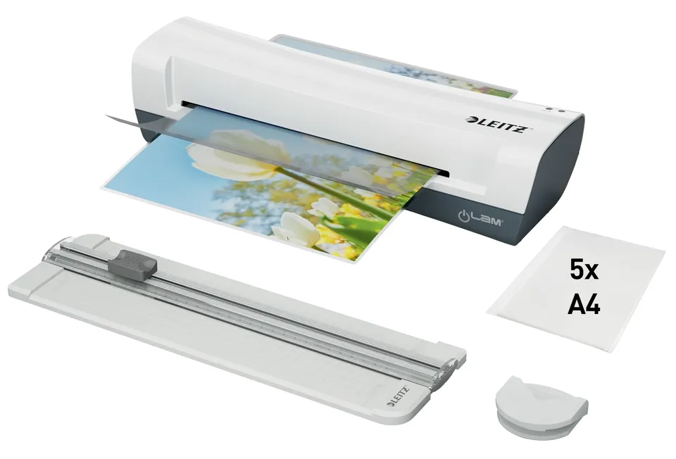 leitz-ilam-home-4-in-1-a4-laminierger-t-set-mit-schneider-75-125-mikron-wei-7434 image 1