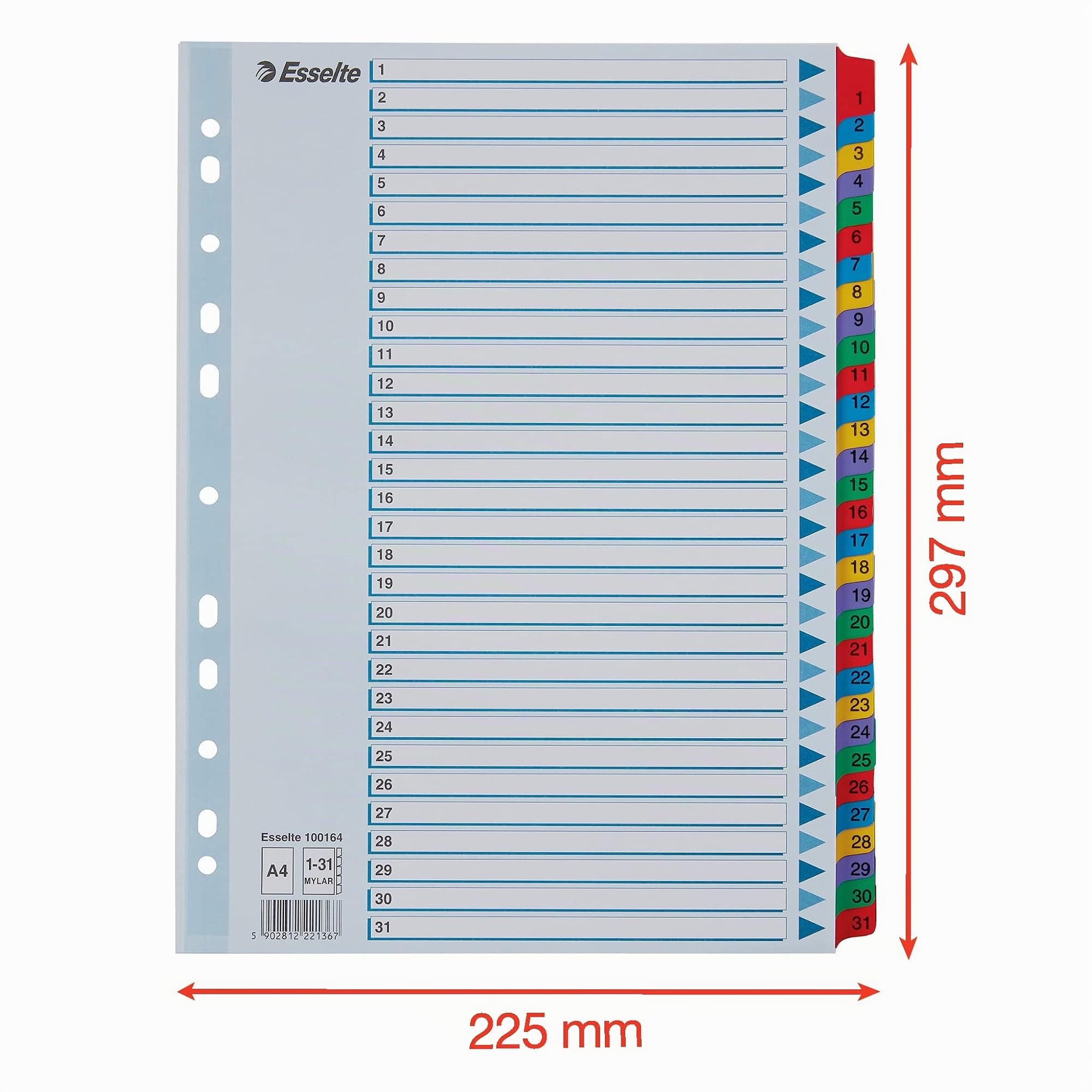 esselte-register-a4-1-31-mit-deckblatt-blau-100164 image 5