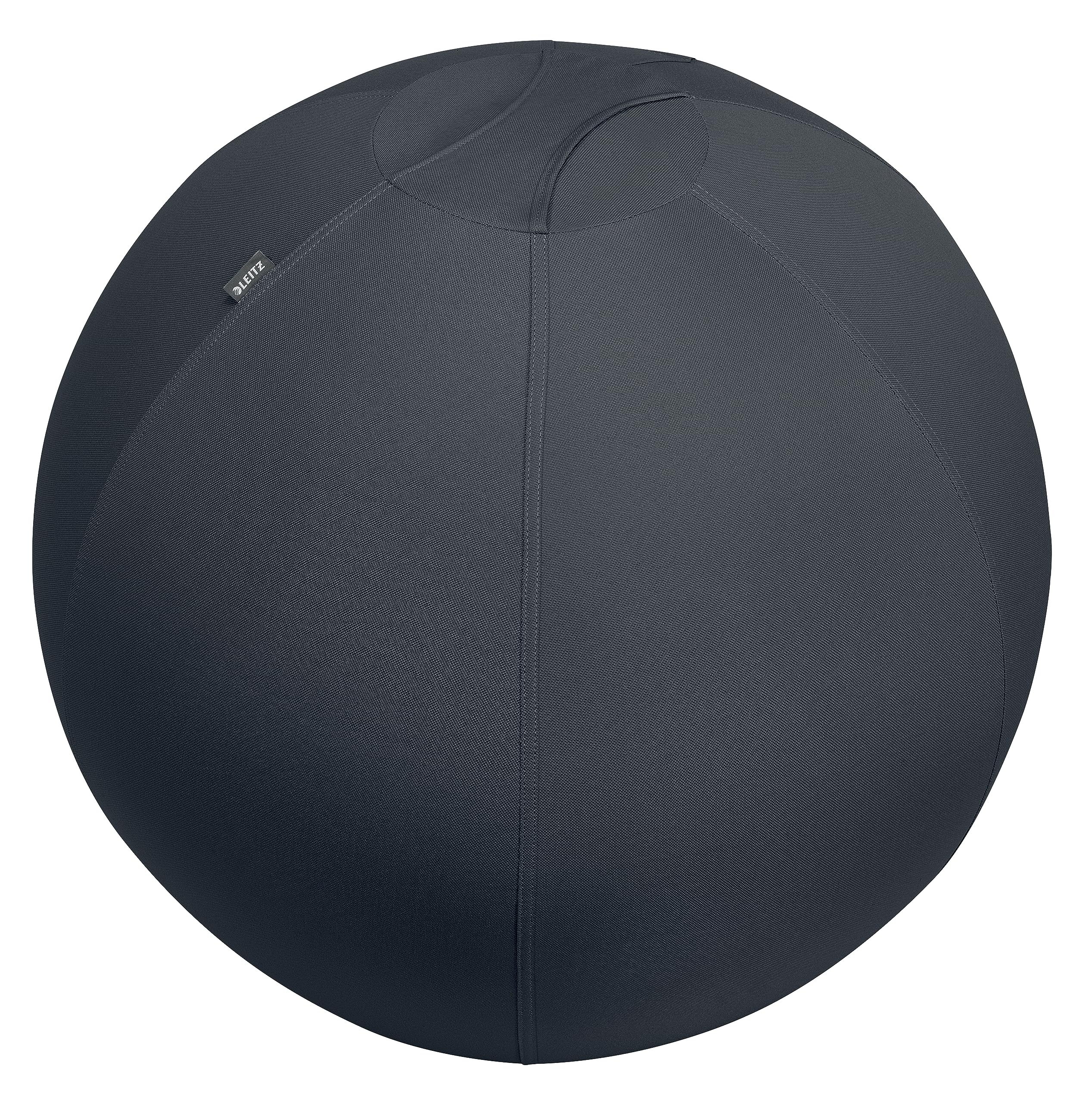 leitz-ergo-active-sitzball-75-cm-ergonomischer-gymnastikball-mit-stoffbezug-dunk image 1