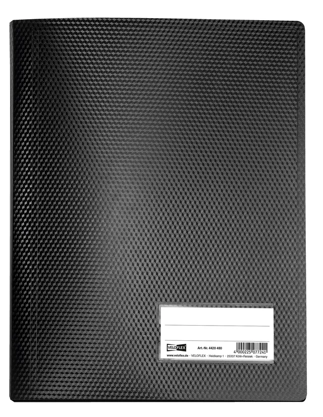 veloflex-diamond-sichtbuch-din-a4-pp-schwarz-20-h-llen-40-seiten image 1