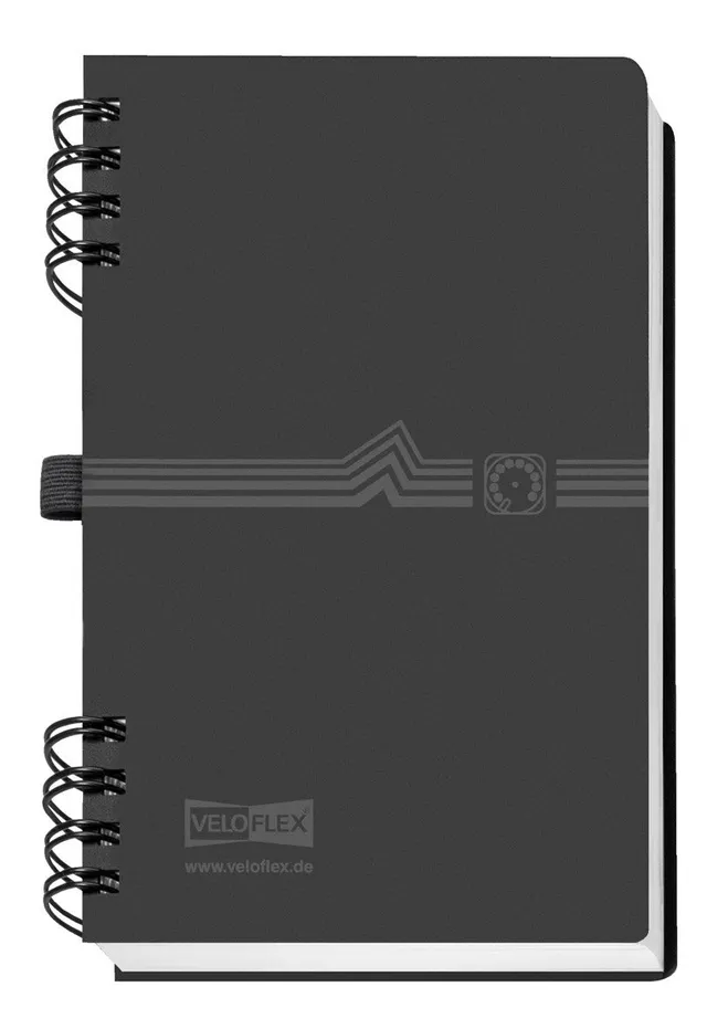 veloflex-telefonbuch-din-a6-pp-spiralbindung-12er-register-schwarz image 1