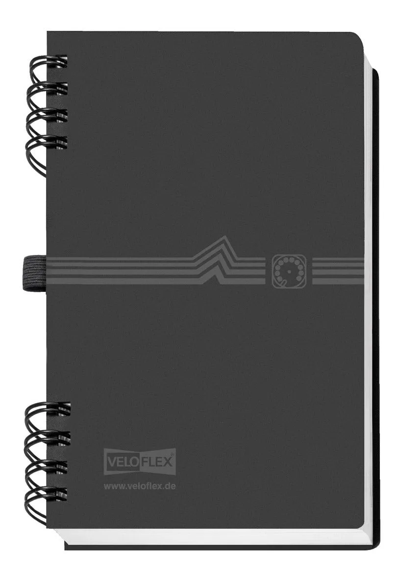 veloflex-telefonbuch-din-a6-pp-spiralbindung-12er-register-schwarz image 1