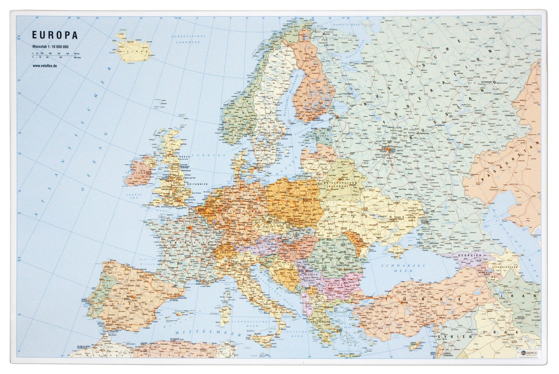veloflex-schreibunterlage-europakarte-40x60-cm-rutschfest-abwaschbar image 1