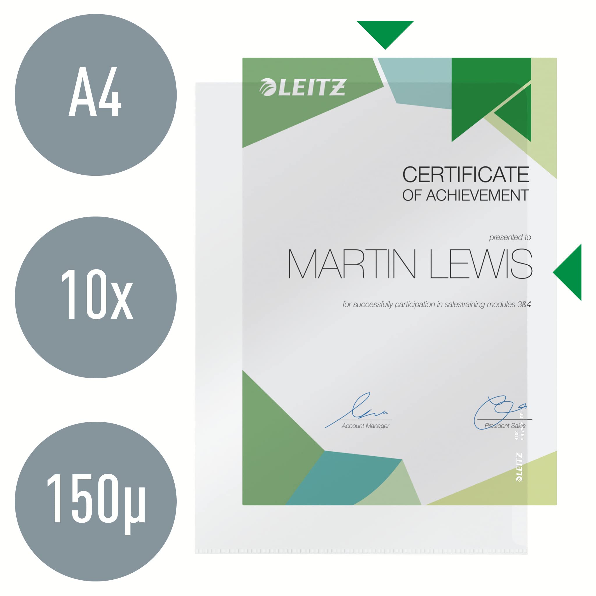 leitz-premium-sichth-llen-a4-10-st-ck-farblos-gl-nzend-0-15-mm image 2