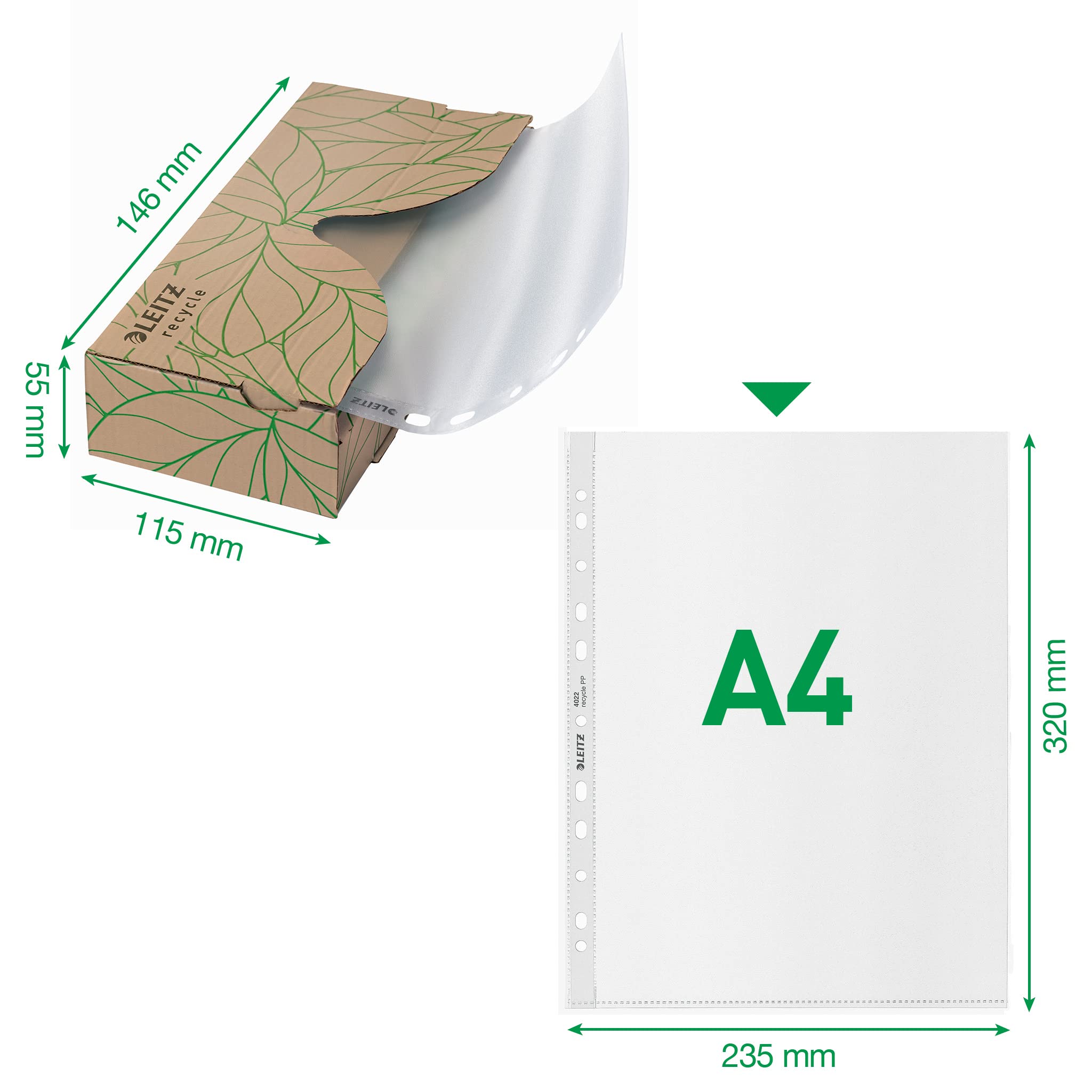 leitz-recycle-prospekth-llen-a4-70-mikron-transparent-40-st-ck-40220003 image 6