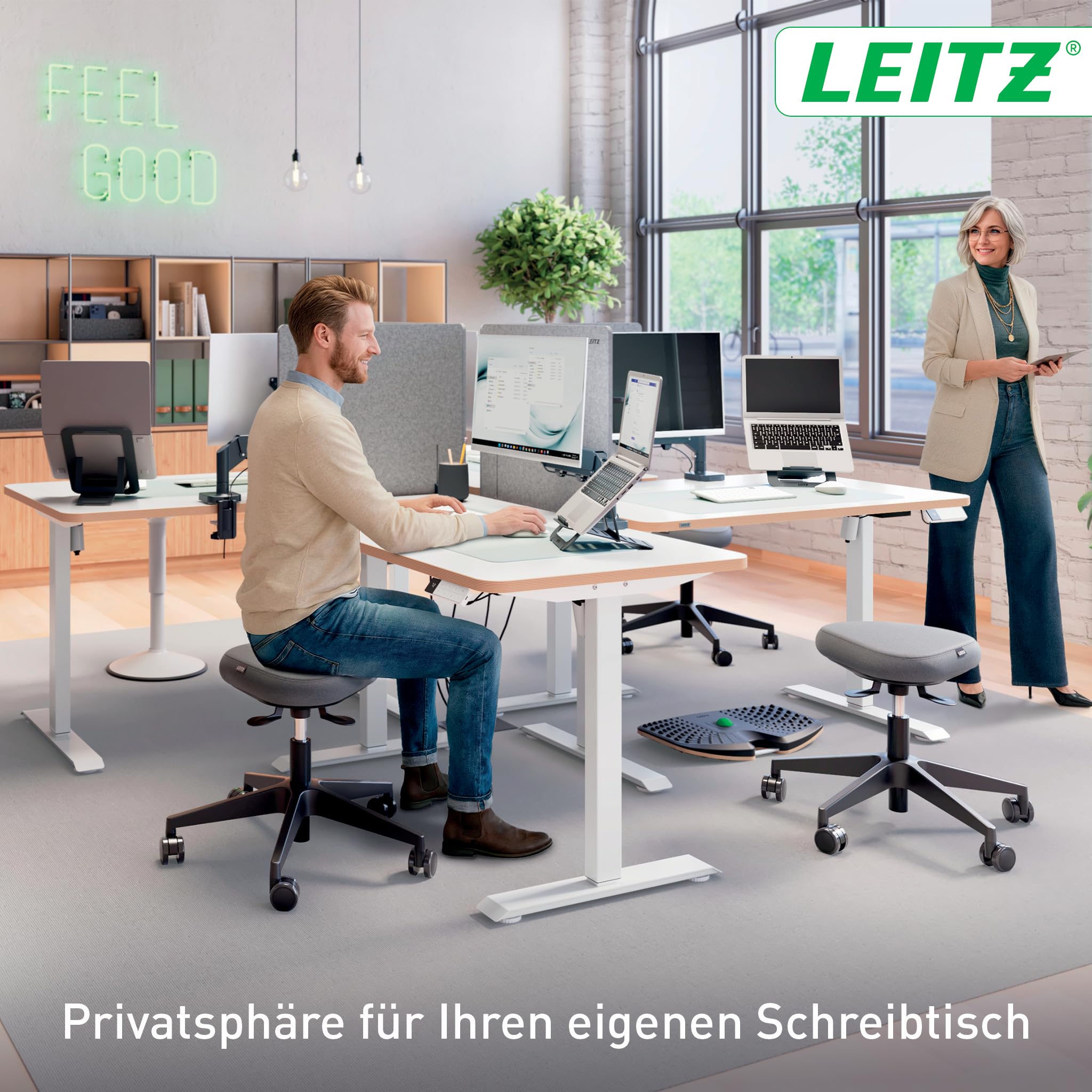 leitz-tischtrennwand-60x70cm-h-henverstellbar-mit-ger-uschd-mpfung image 2