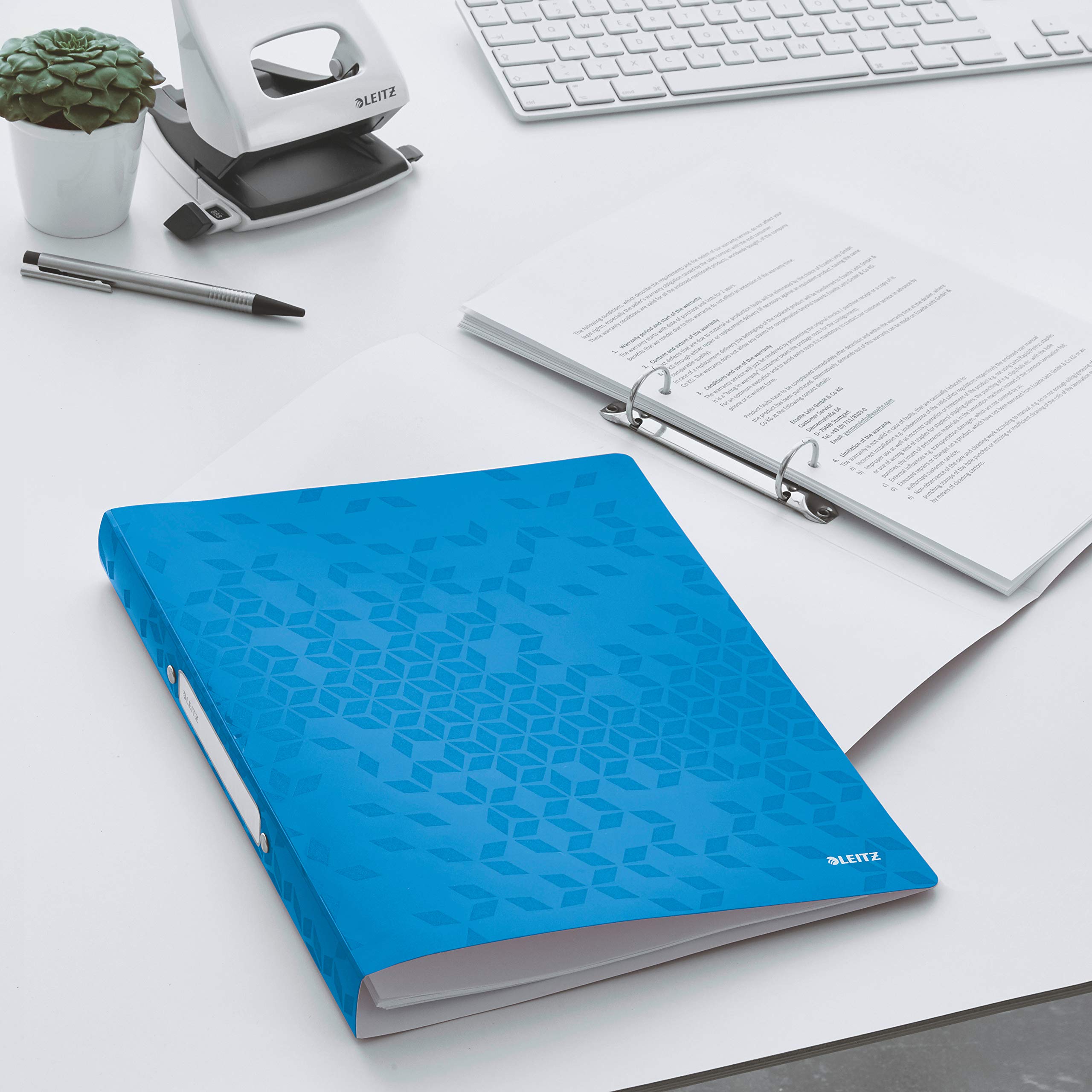 leitz-wow-ringbuch-a4-2-ringe-25-mm-blau-metallic-42570036 image 2