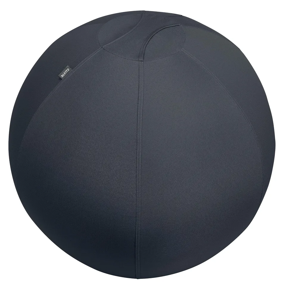 leitz-ergo-active-sitzball-75-cm-ergonomischer-gymnastikball-mit-stoffbezug-dunk image 1
