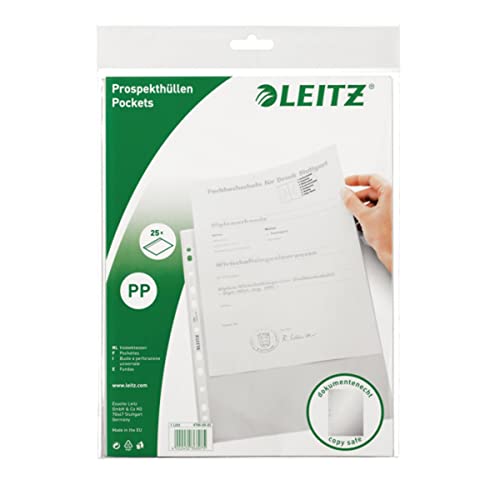 leitz-standard-prospekth-llen-a4-25-st-ck-matt-farblos-0-065-mm image 3