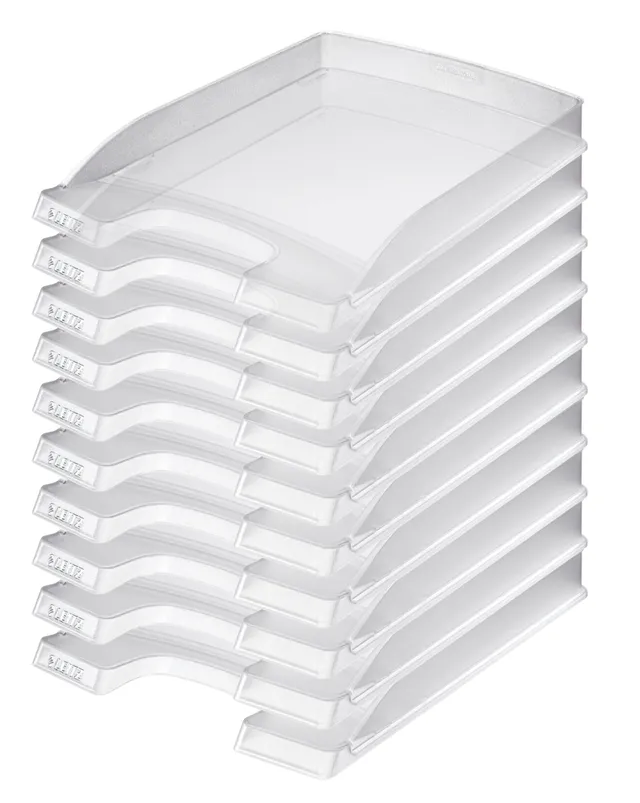 leitz-briefkorb-flach-a4-transparent-10er-pack-plus-serie-52370003 image 1