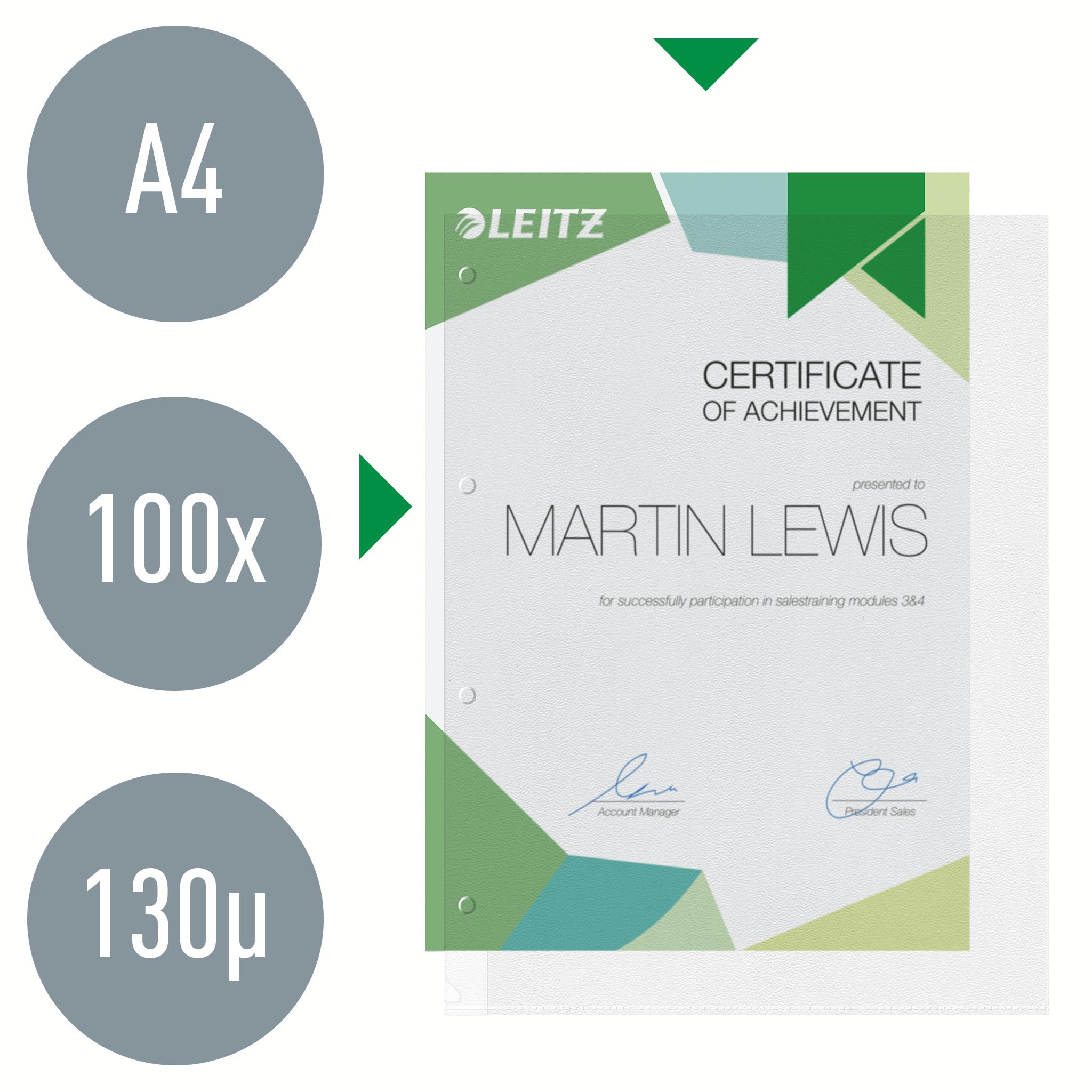 leitz-4784-prospekth-llen-a4-genarbt-0-13-mm-oberteil-mitgelocht image 2