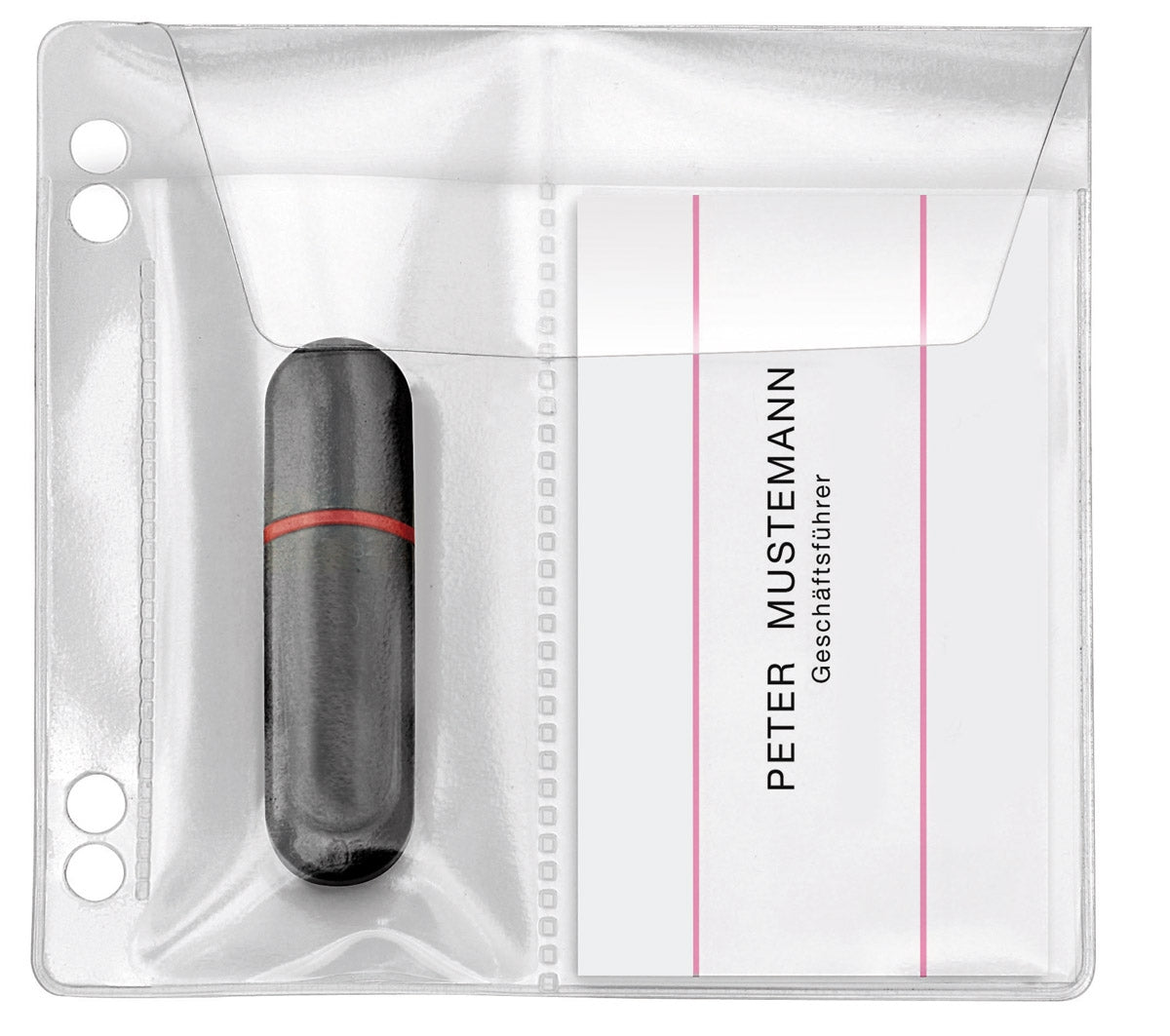 veloflex-usb-stick-h-lle-pvc-f-r-2-usb-sticks-5er-packung-transparent image 1