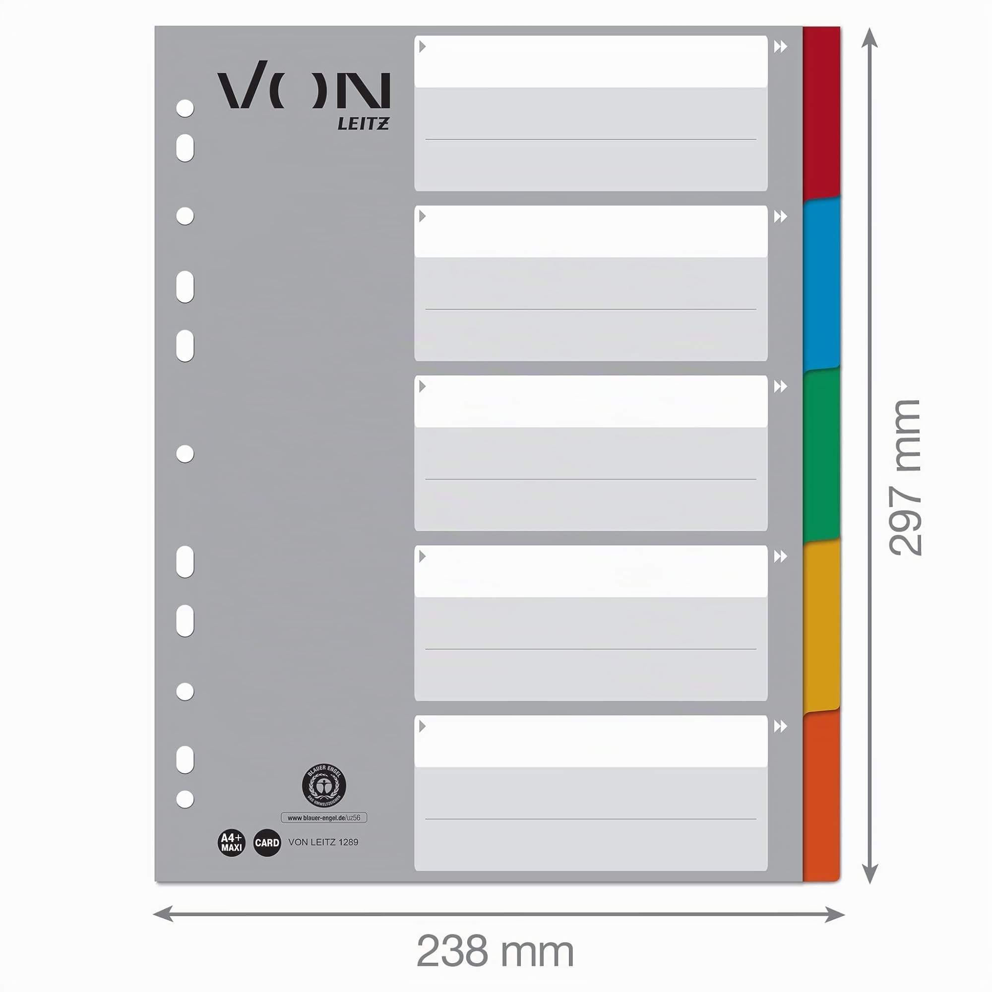 leitz-von-register-a4-5-teilig-maxi-10er-pack-mehrfarbig-12890000 image 5