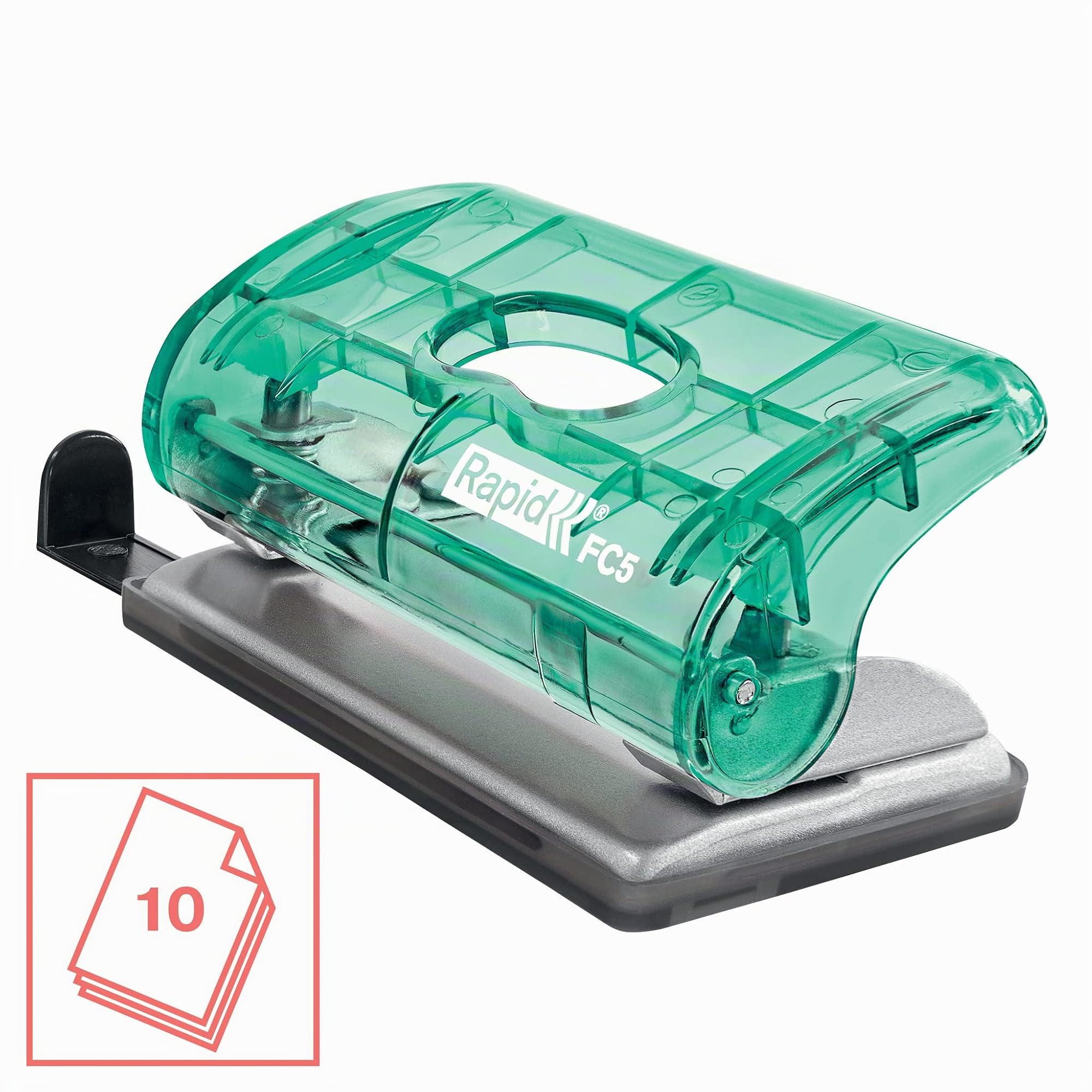 rapid-esselte-colour-breeze-mini-locher-2-fach-10-blatt-gr-n-5001331 image 2