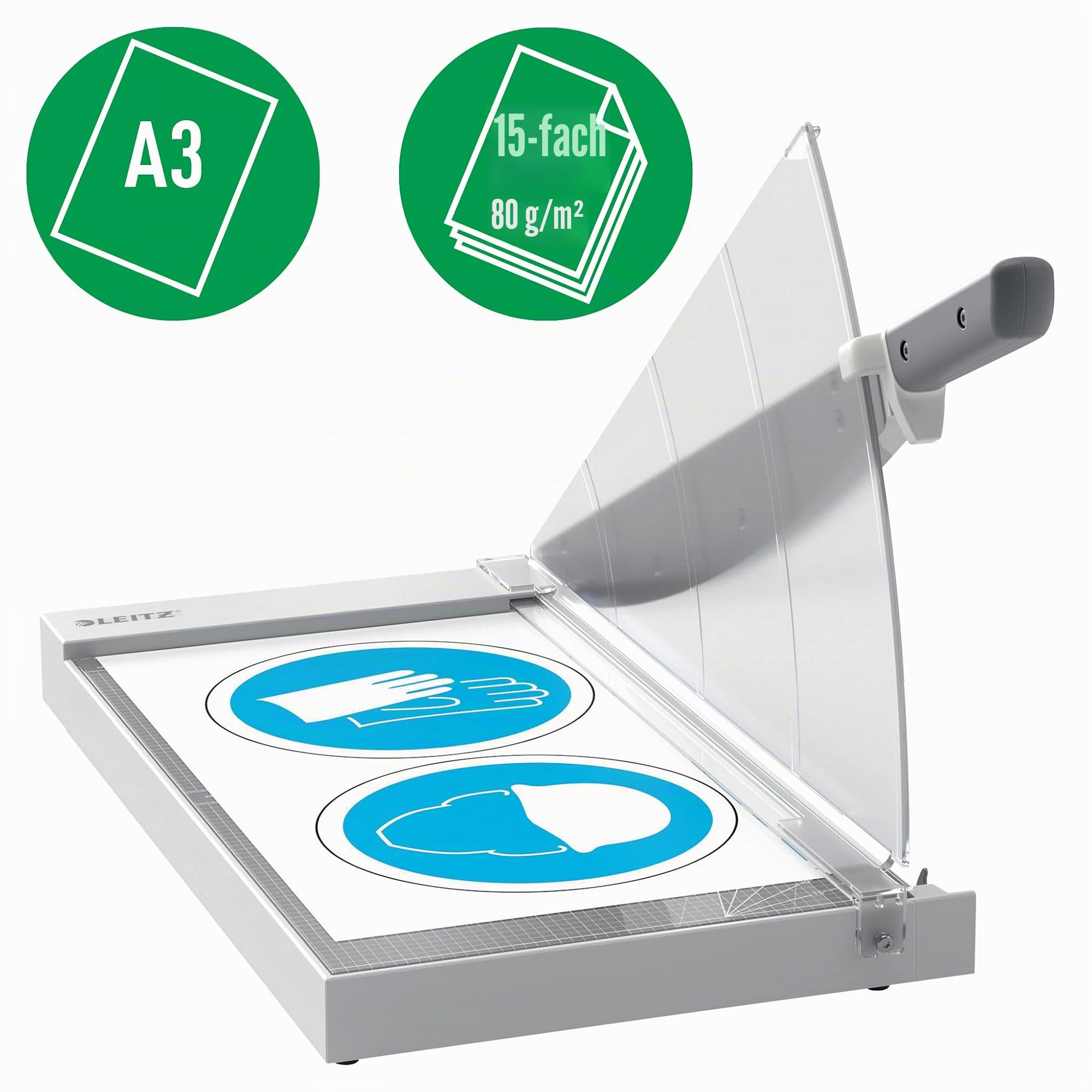 leitz-precision-office-hebelschneider-a3-90220000-papierschneidemaschine-bis-15- image 2