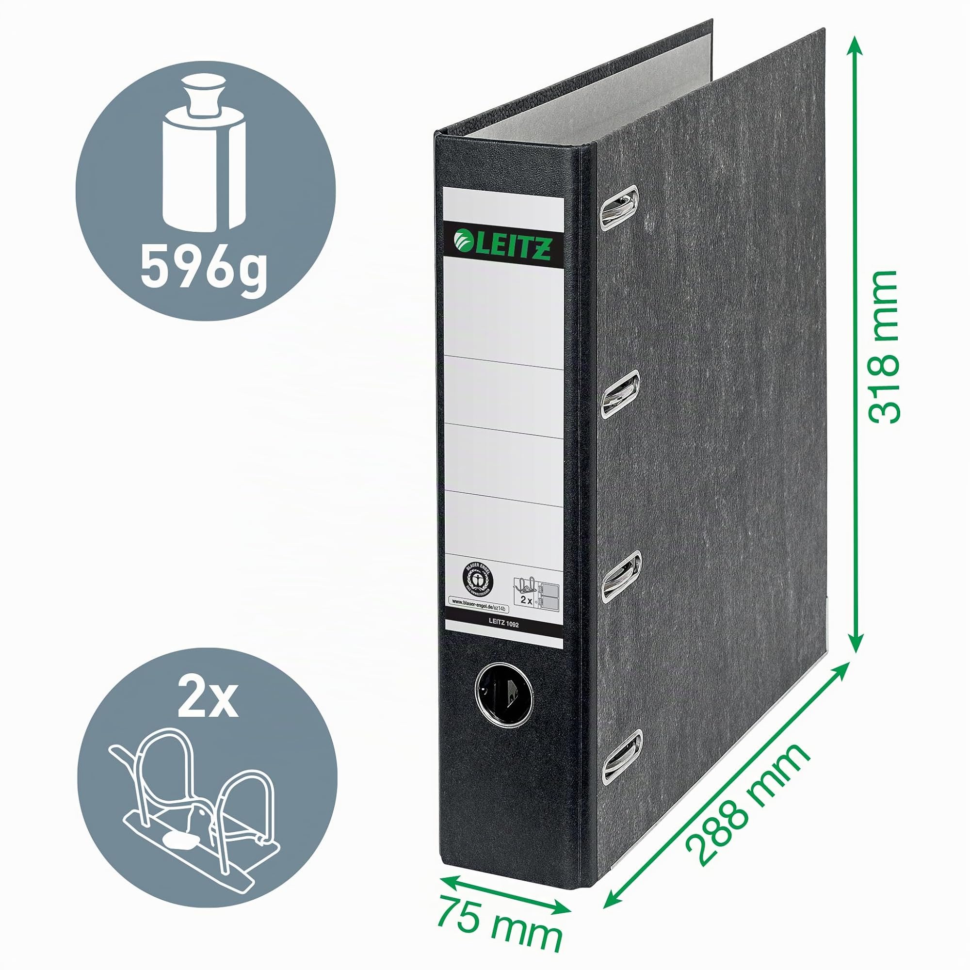 leitz-standard-doppelordner-180-schwarz-10920000 image 3