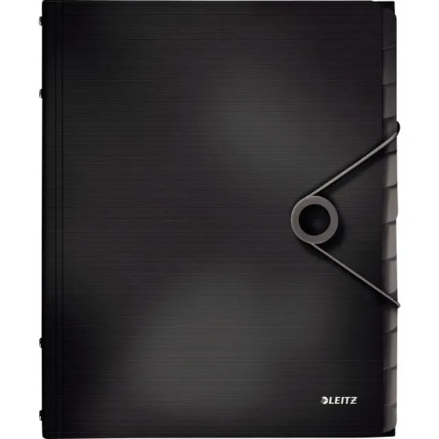 leitz-solid-ordnungsmappe-pp-a4-12-f-cher-schwarz-45701095 image 1