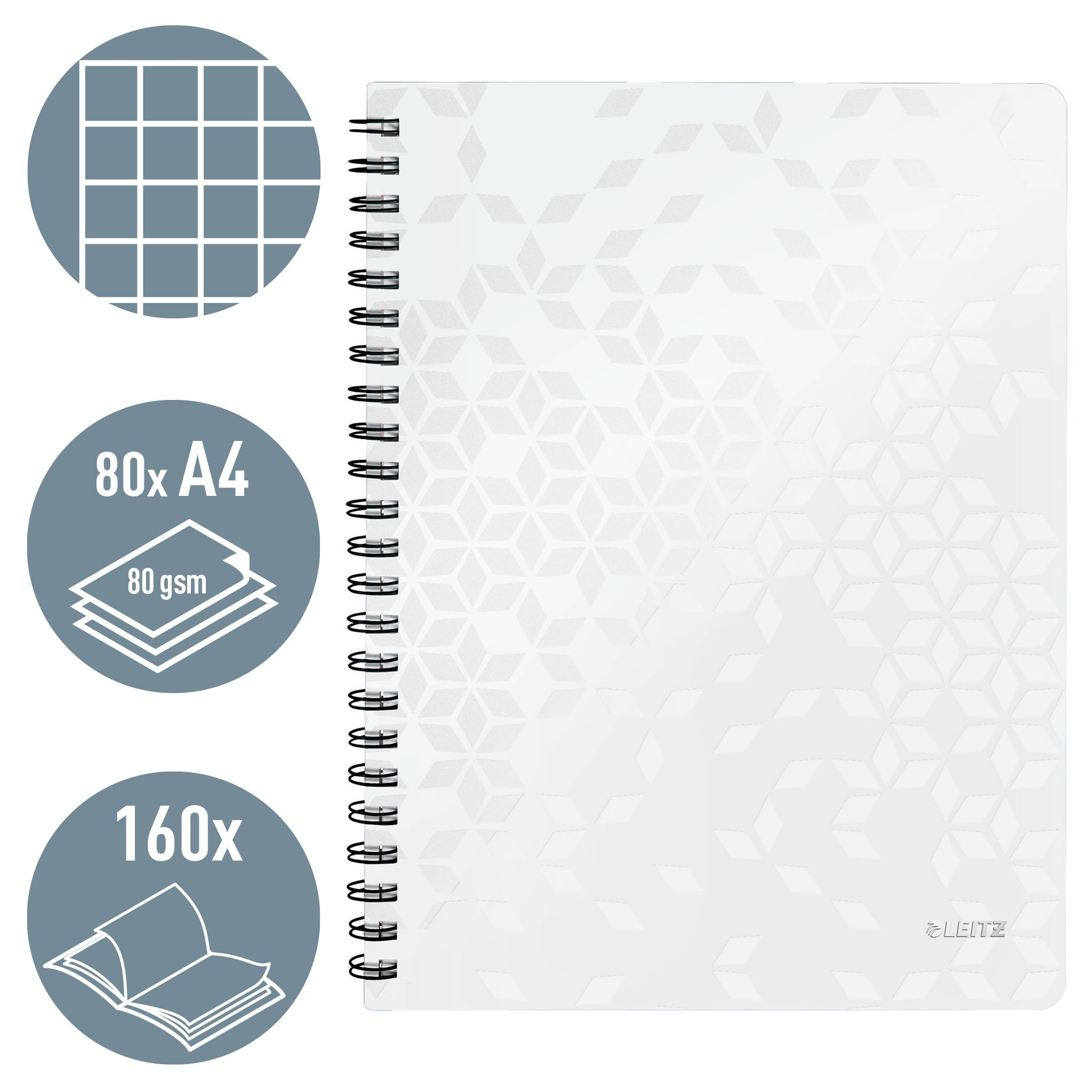 leitz-wow-collegeblock-a4-kariert-wei-46380001 image 2