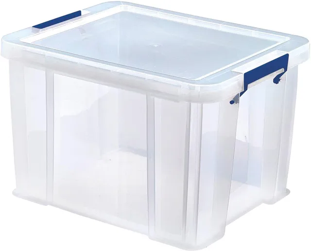 bankers-box-prostore-aufbewahrungsbox-mit-deckel-36-l-transparent-31-5-x-47-5-x- image 1