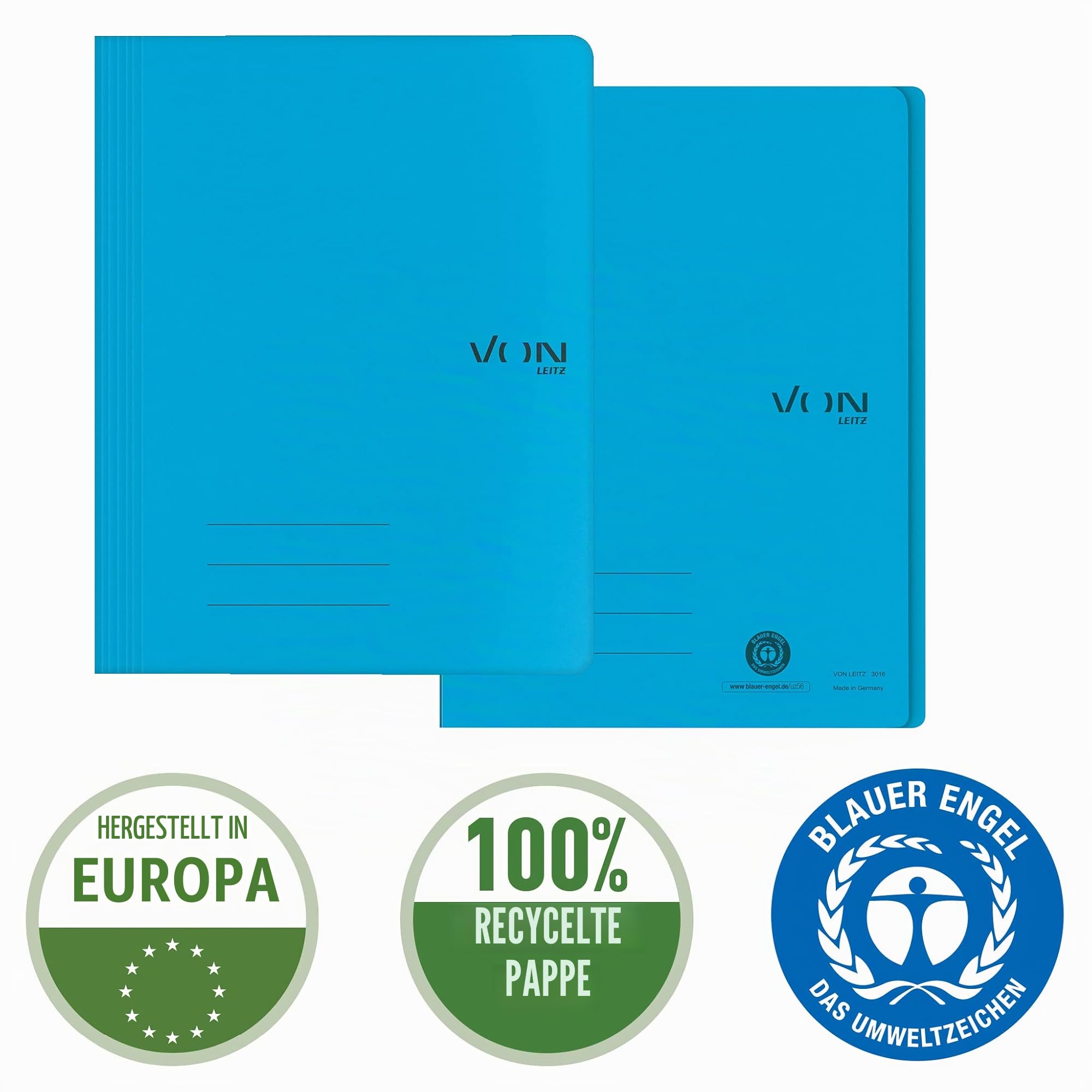 von-leitz-schnellhefter-a4-10er-pack-blau-recycling-30160035 image 3