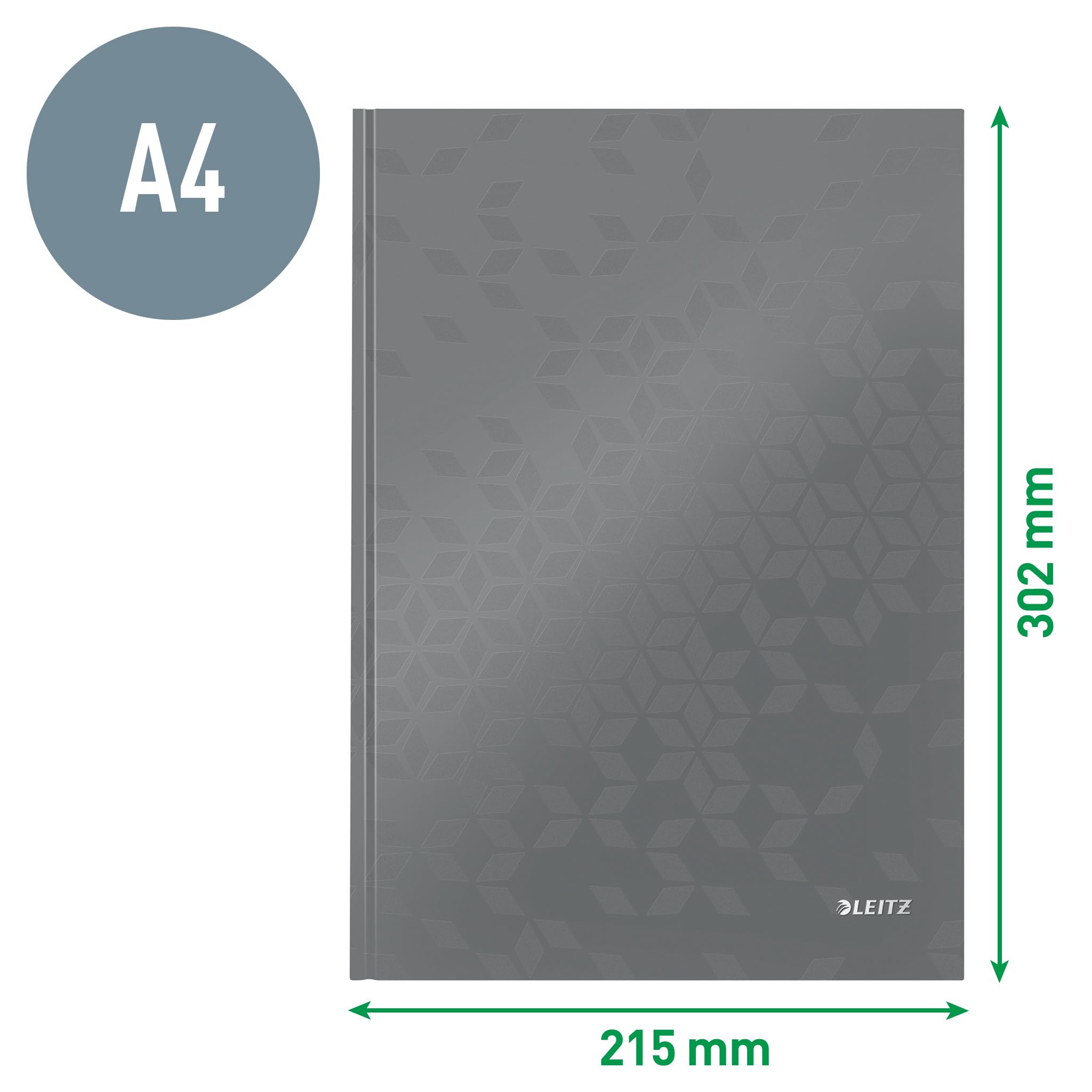 leitz-wow-notizbuch-a4-kariert-hardcover-160-seiten-eisblau-46261051 image 4
