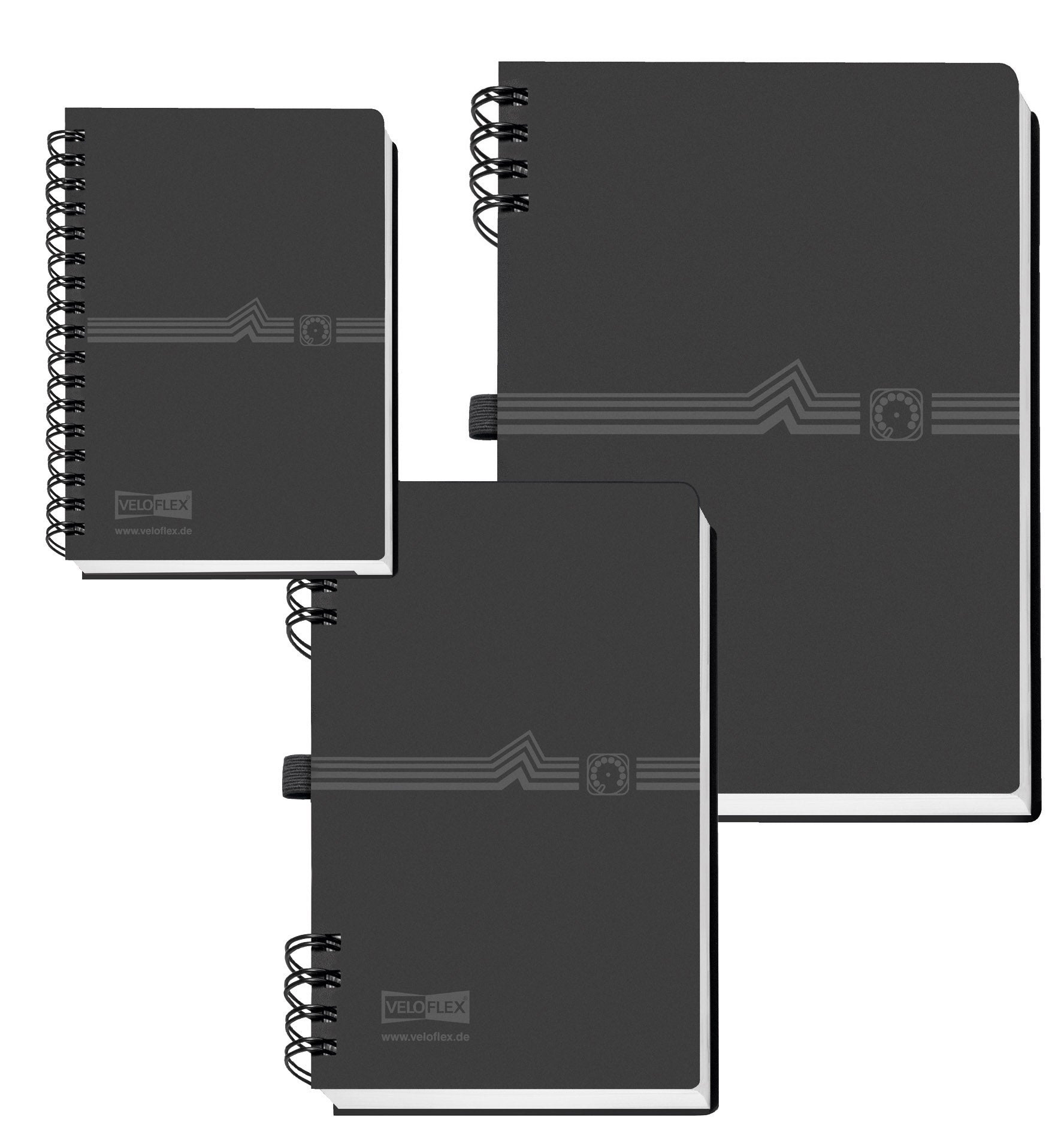 veloflex-telefonbuch-din-a7-pp-mit-spiralbindung-und-12-teiligem-register-schwar image 2