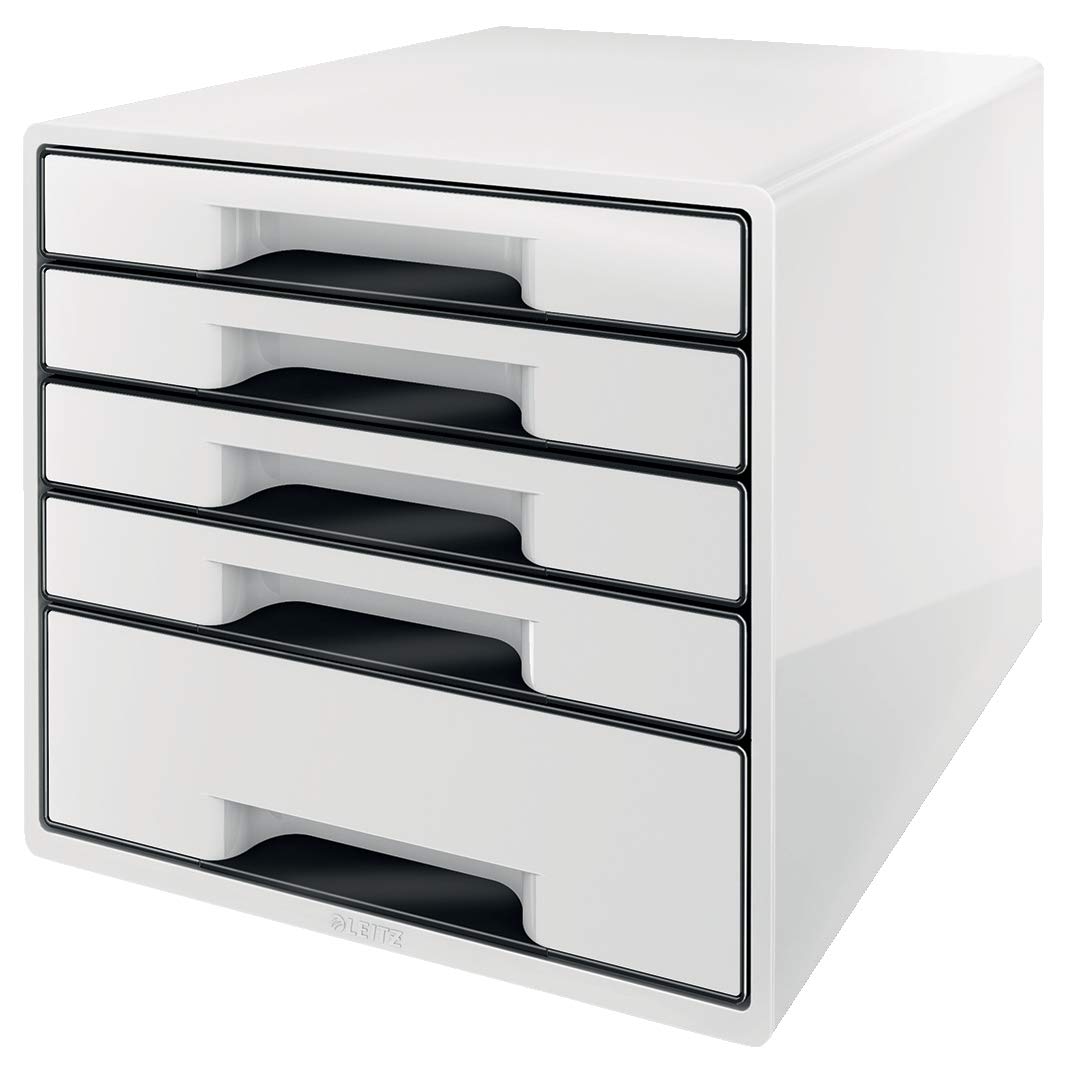 leitz-cube-wow-schubladenbox-a4-mit-4-f-chern-wei-schwarz image 7