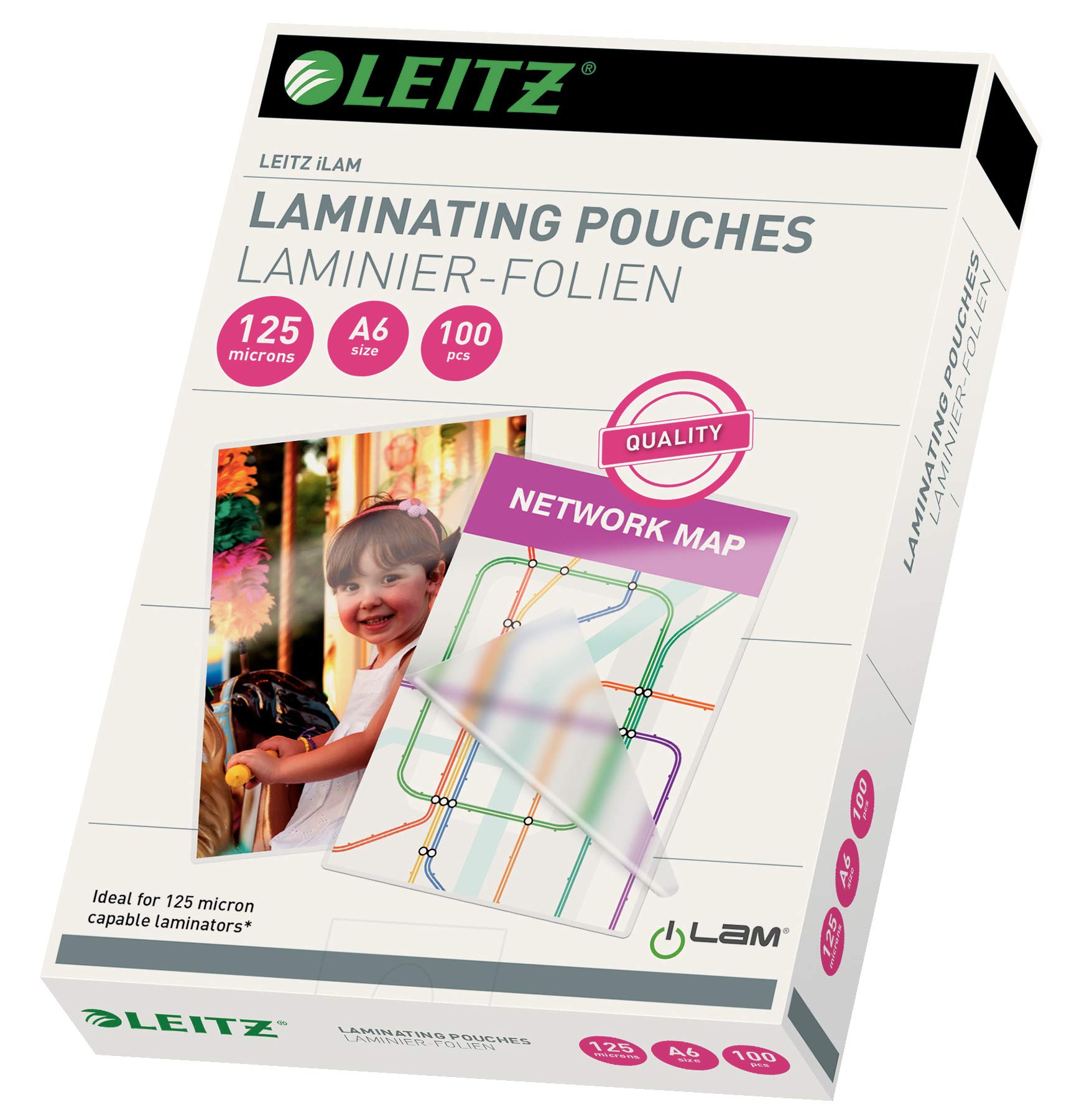 leitz-ilam-hei-laminierfolien-a6-125-mic-gl-nzend-100-st-ck-33806 image 1