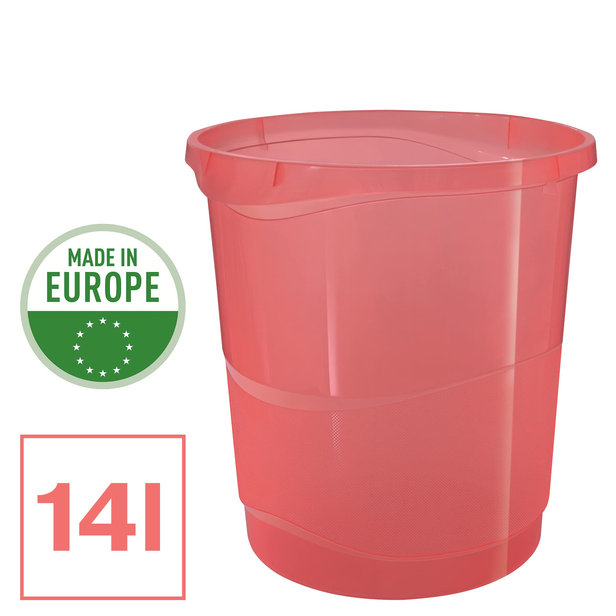 esselte-colour-breeze-papierkorb-14-liter-koralle-kunststoff image 3