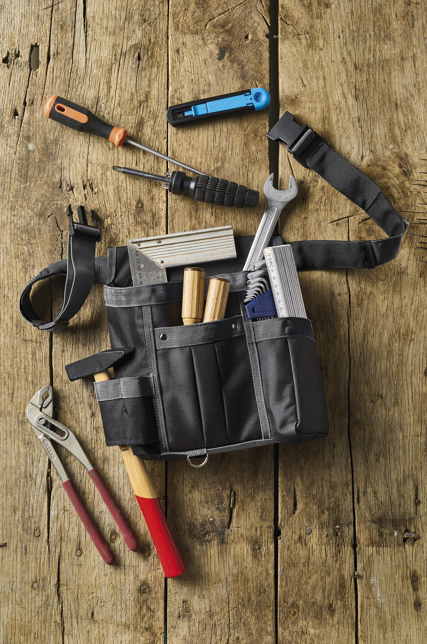 veloflex-tool-bag-l-werkzeugtasche-textil-schwarz-grau image 5